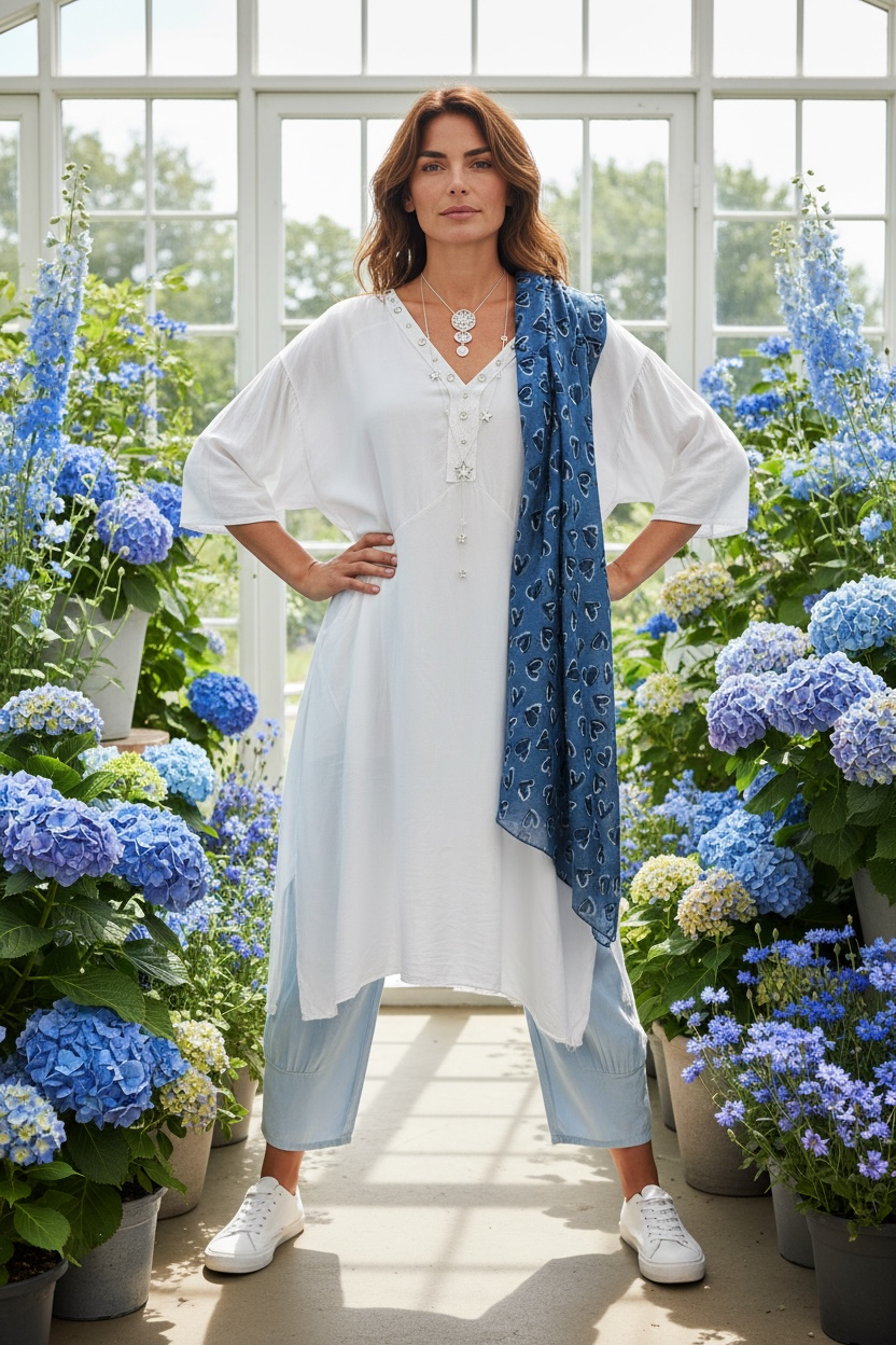 “Marley “ blanco Italian dress tunic