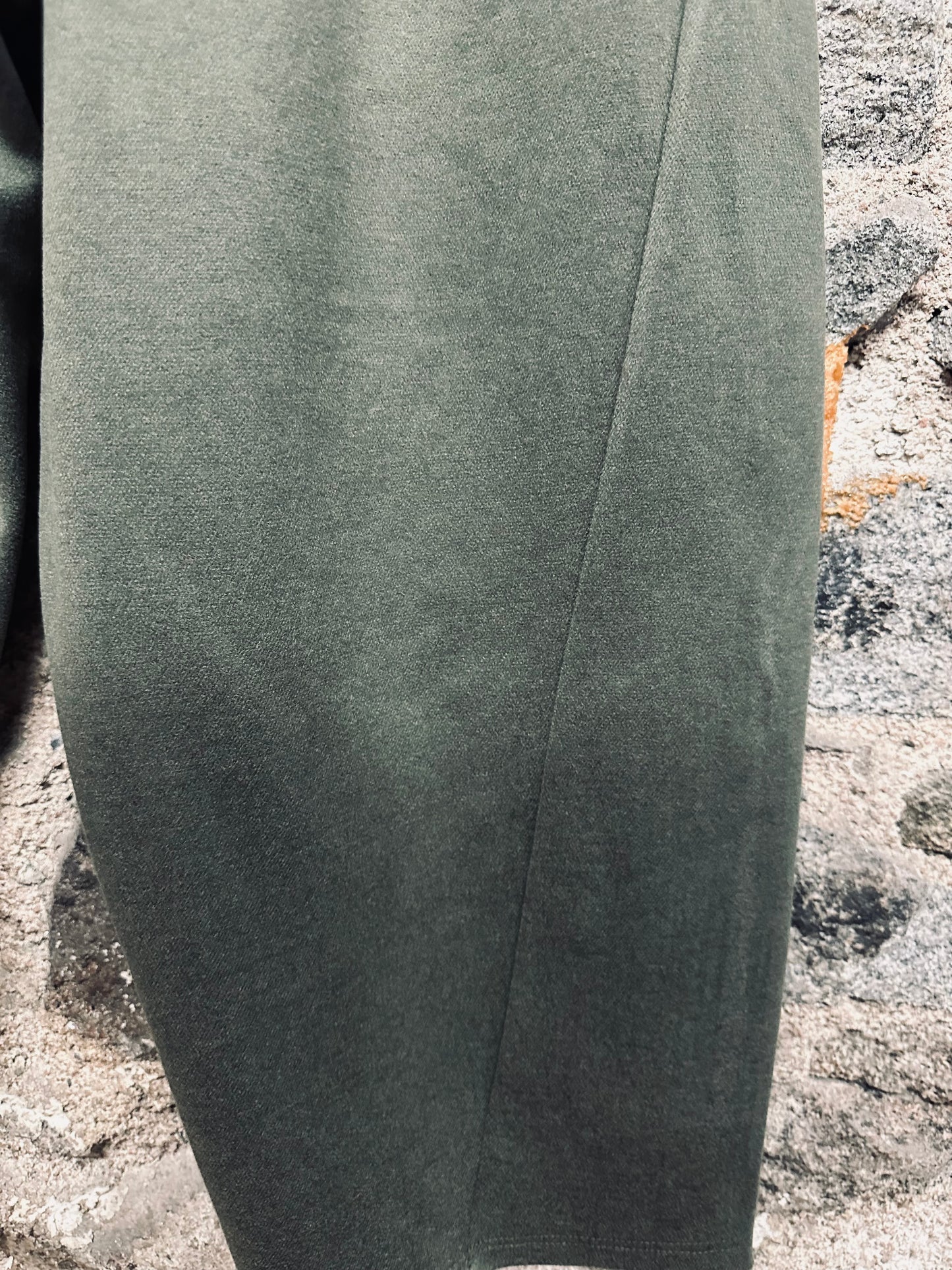 “Libby “ forest green moleskin cocoon trouser