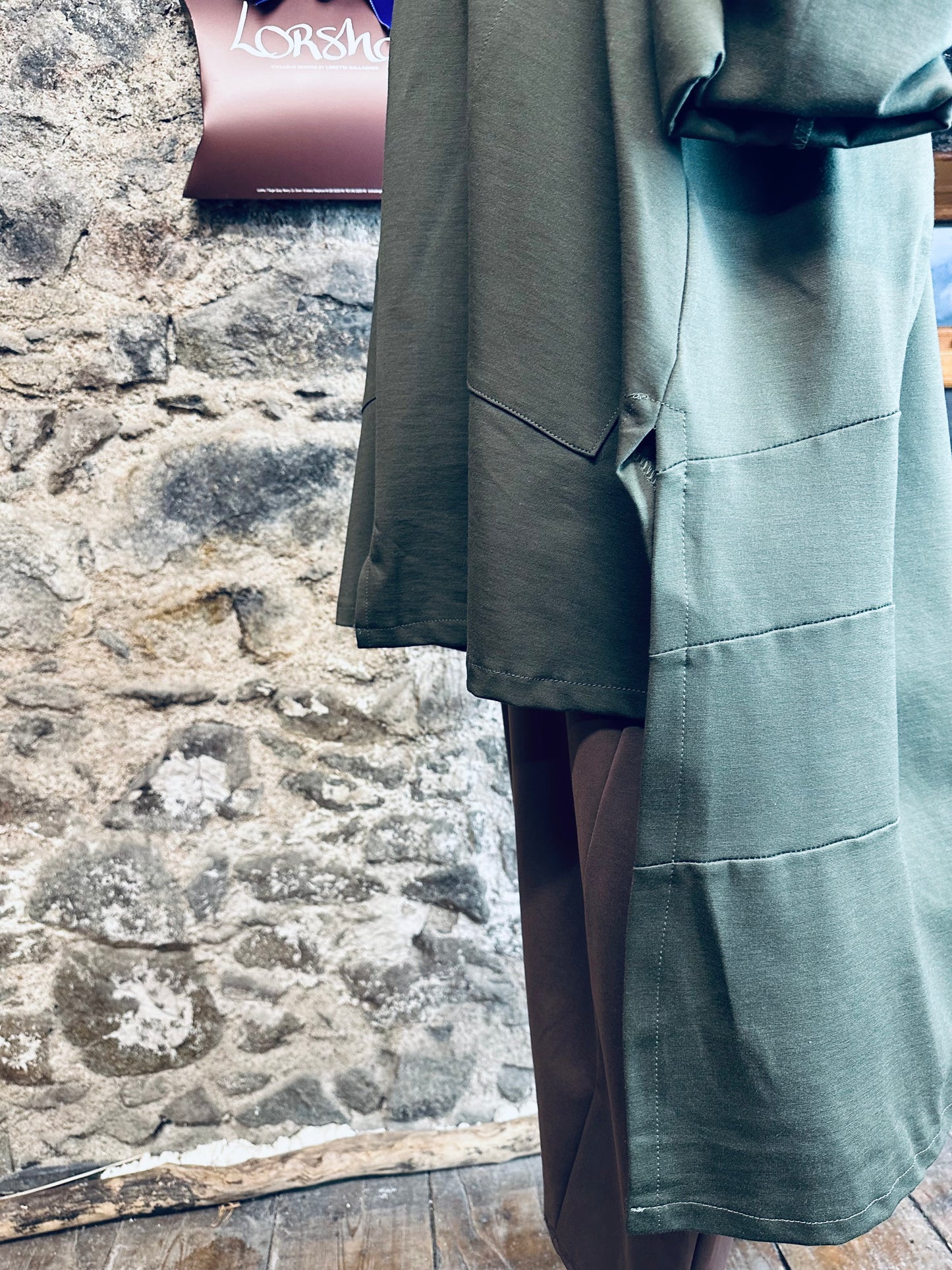 “Jane” Forest Green Italian hi lo dress coat