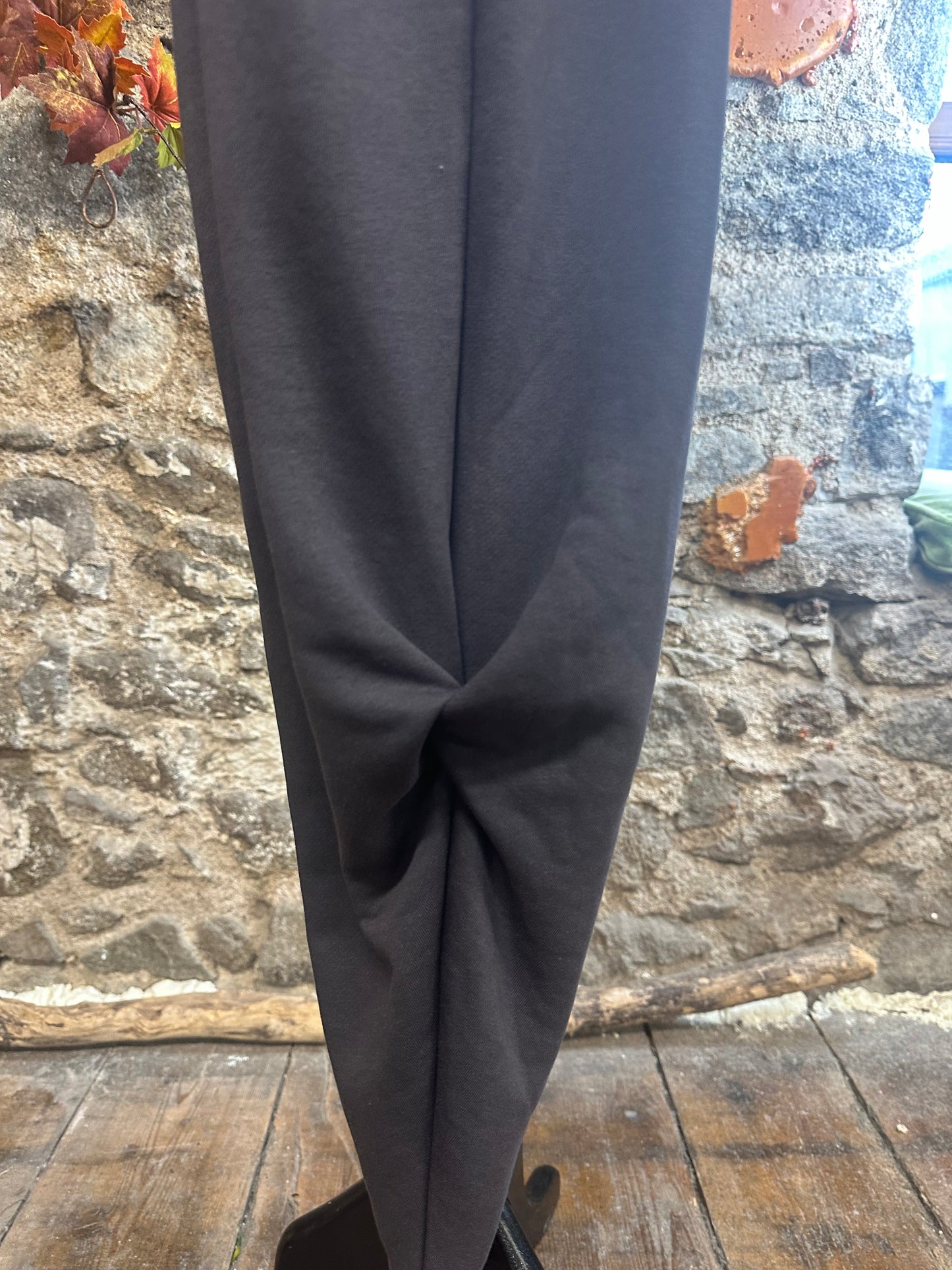 “Meabh “ Italian graphite pin tuck casual trouser