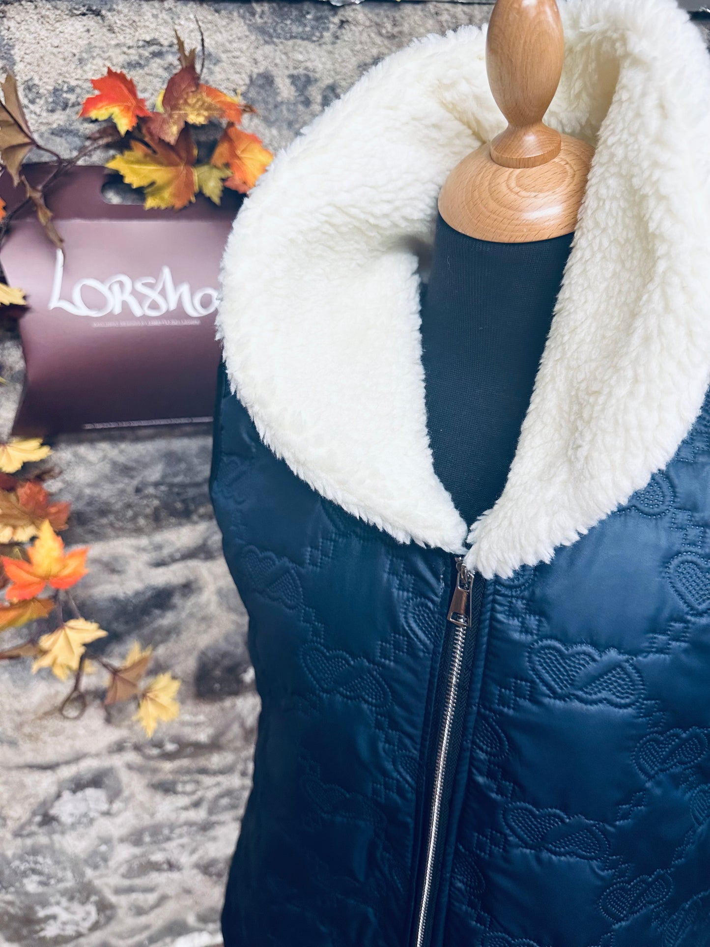 “Jennie “ indigo navy Italian dove tail gilet