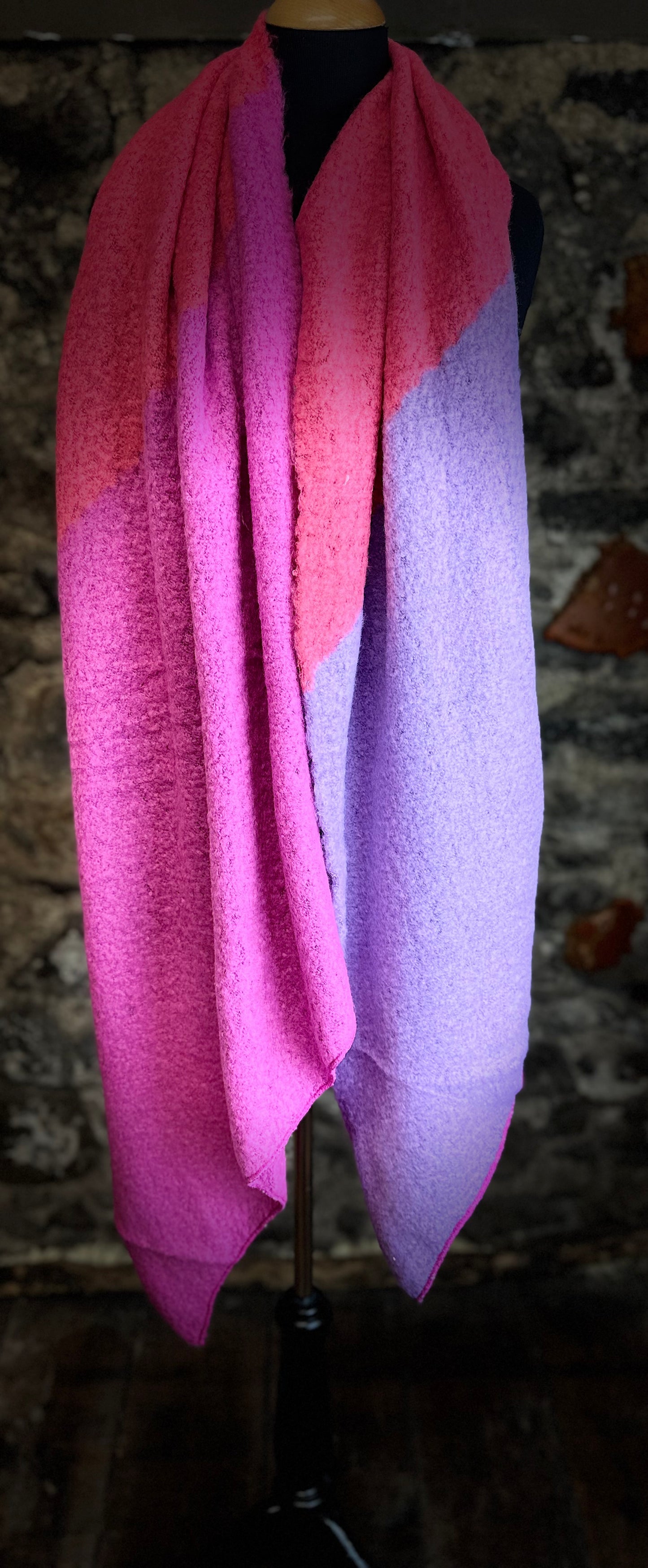 Lilacs and pink super cosey large wrap