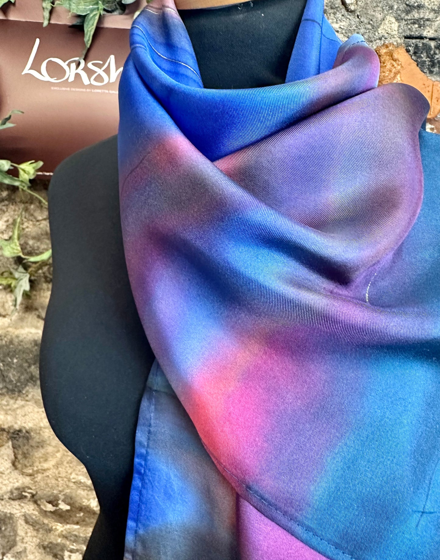 Lorshadesign Handpainted silk scarf collection