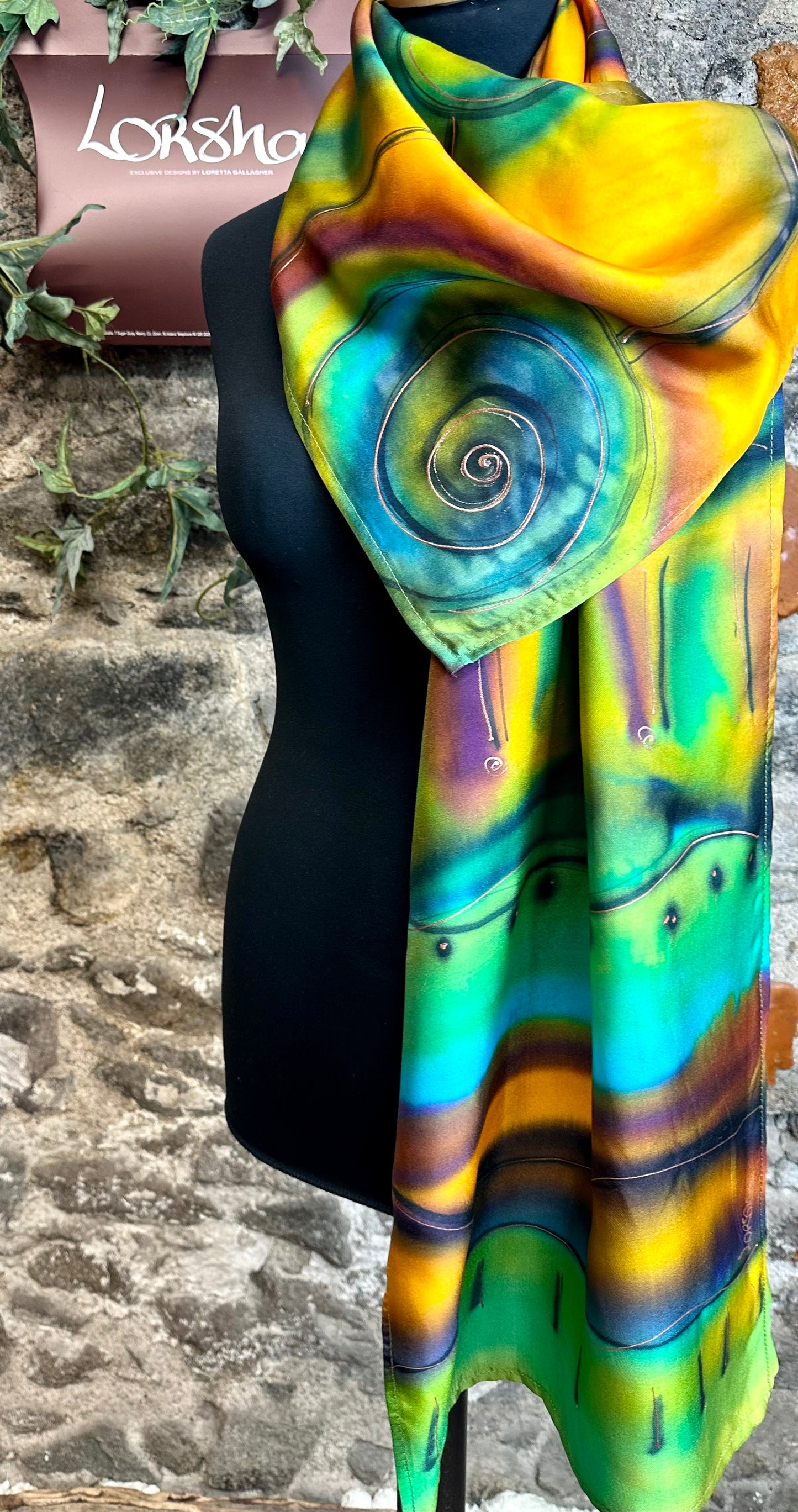 Lorshadesign Handpainted silk scarfs