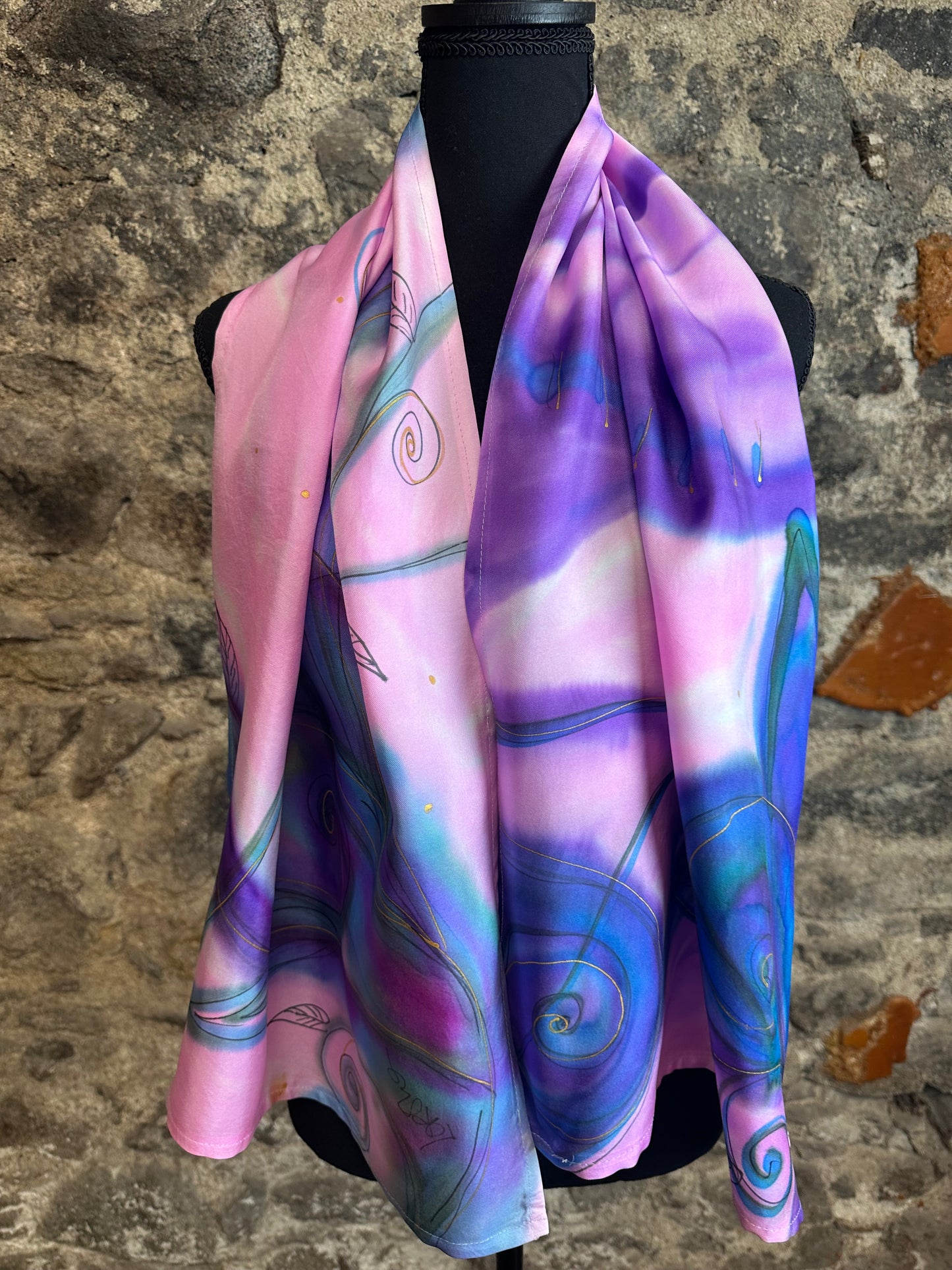 Lorshadesign Handpainted silk scarf collection