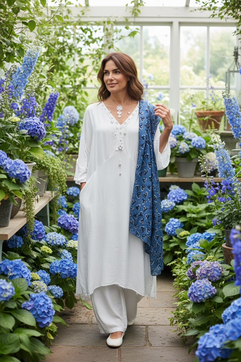“Marley “ blanco Italian dress tunic