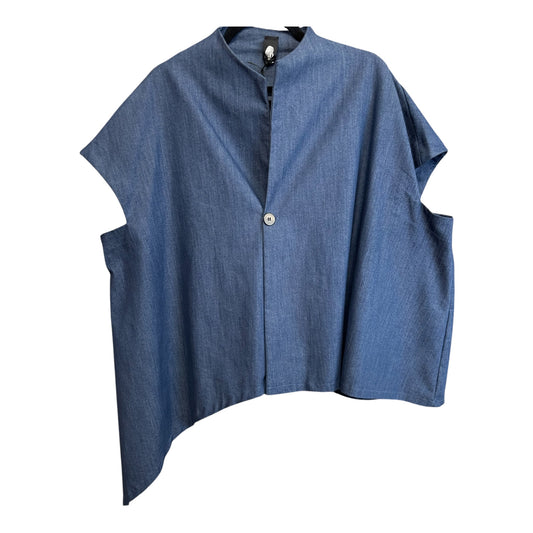 “Chloe  “ Italian unusual indigo denim waist coat