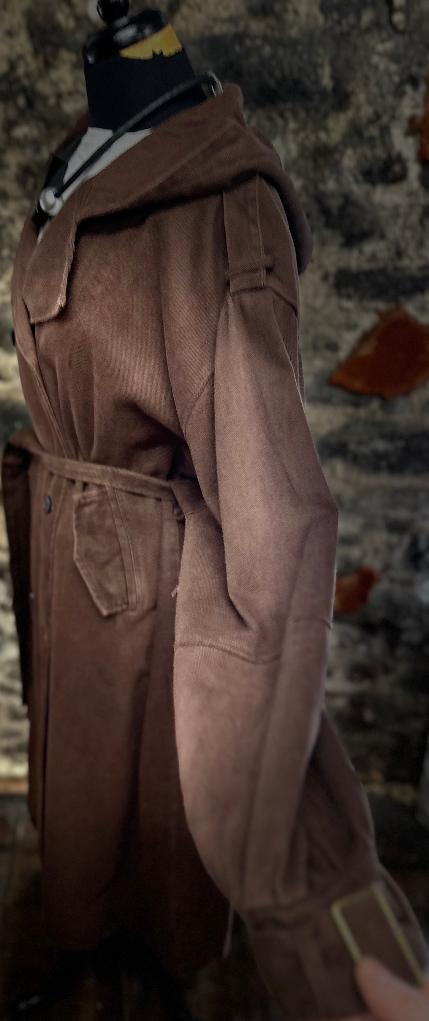 “Felicity “ coco brown hoided Italian trench coat