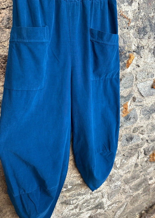 “Toni “ petrol blue Italian needle corduroy cocoon cullottes