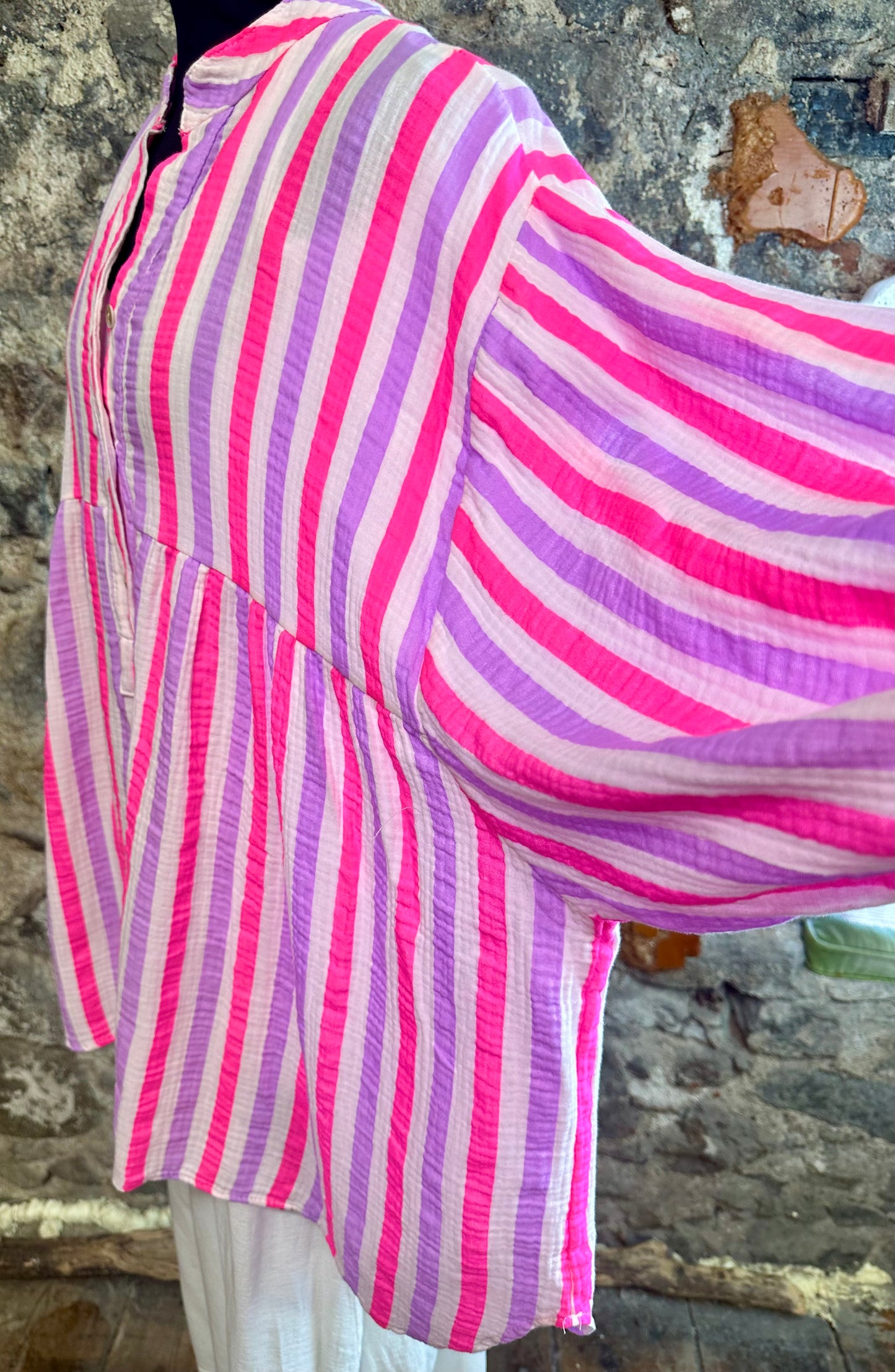 “Jill” Italian summer stripe tunic