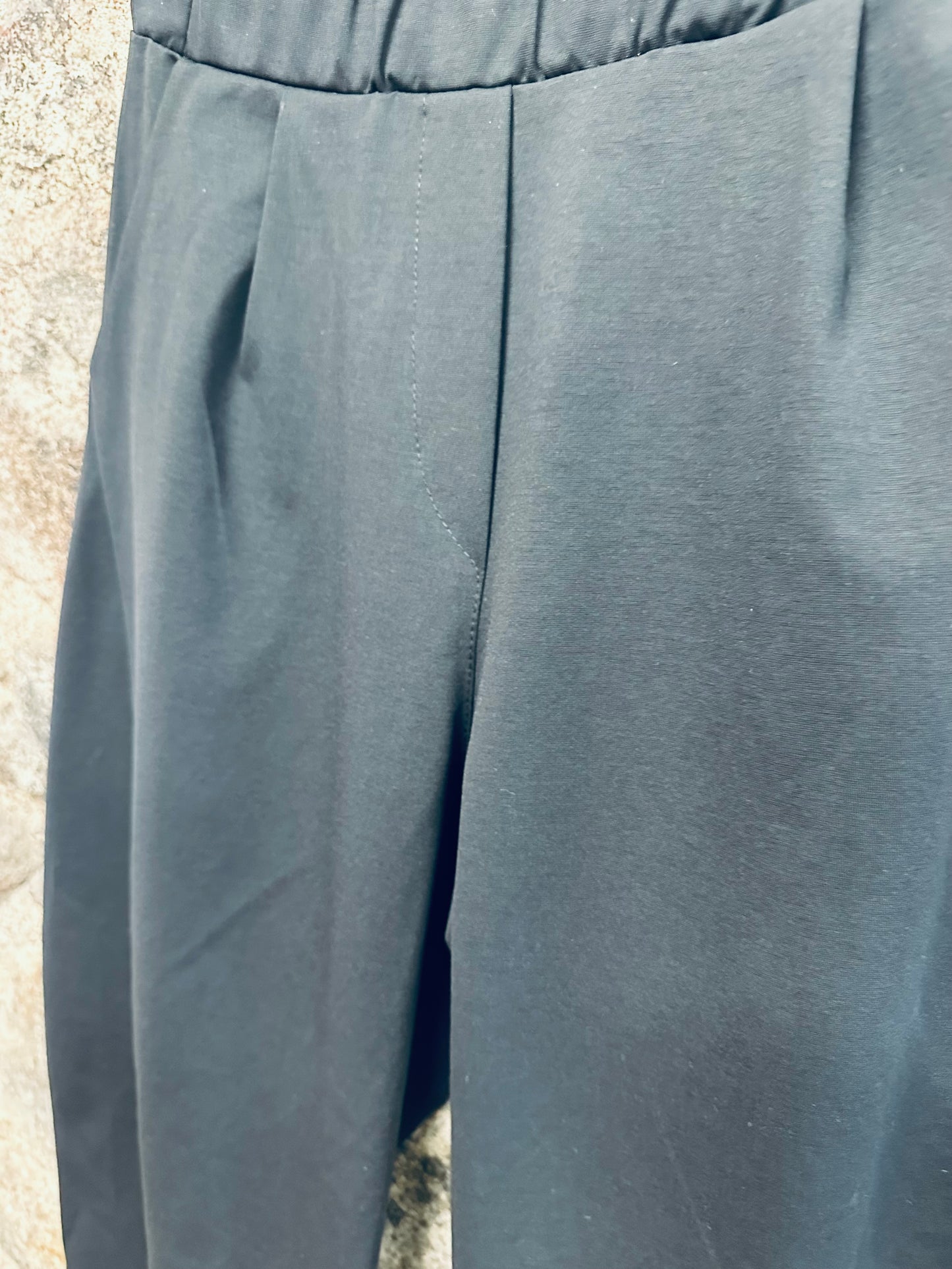 “Lottie “ebony black Italian cocoon pants
