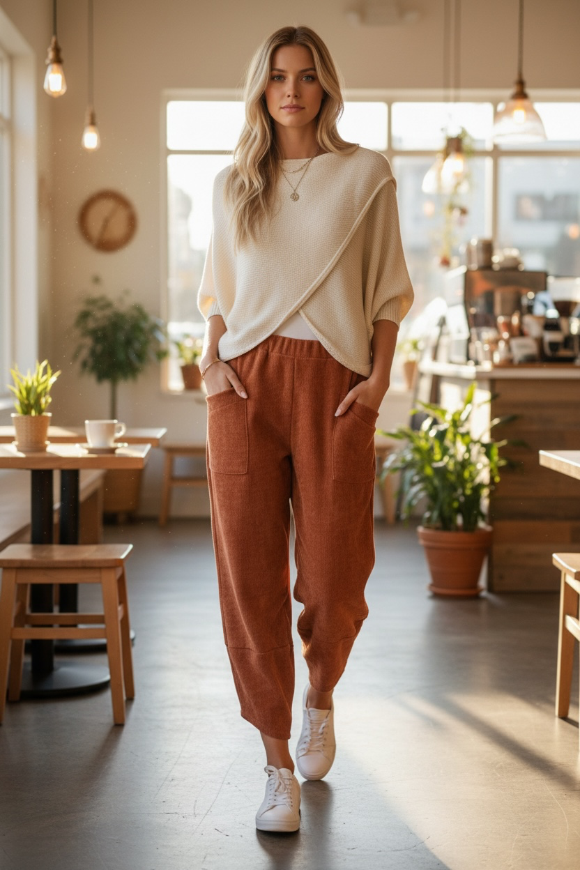 “Riva “ Chennille velvet feel bronze Italian jogger