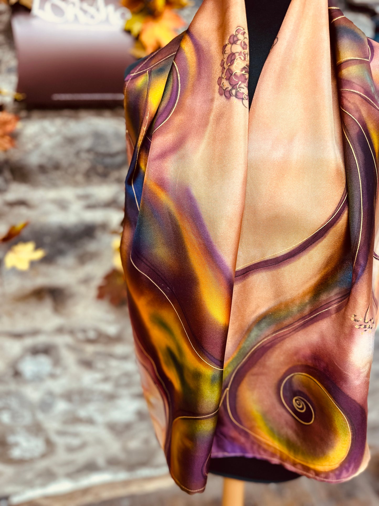 Lorshadesign Handpainted silk scarf collection