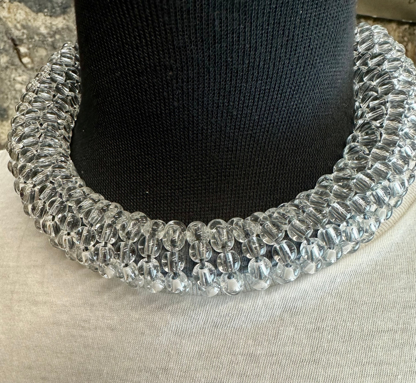 “Jane “ dove grey statement Italian collar