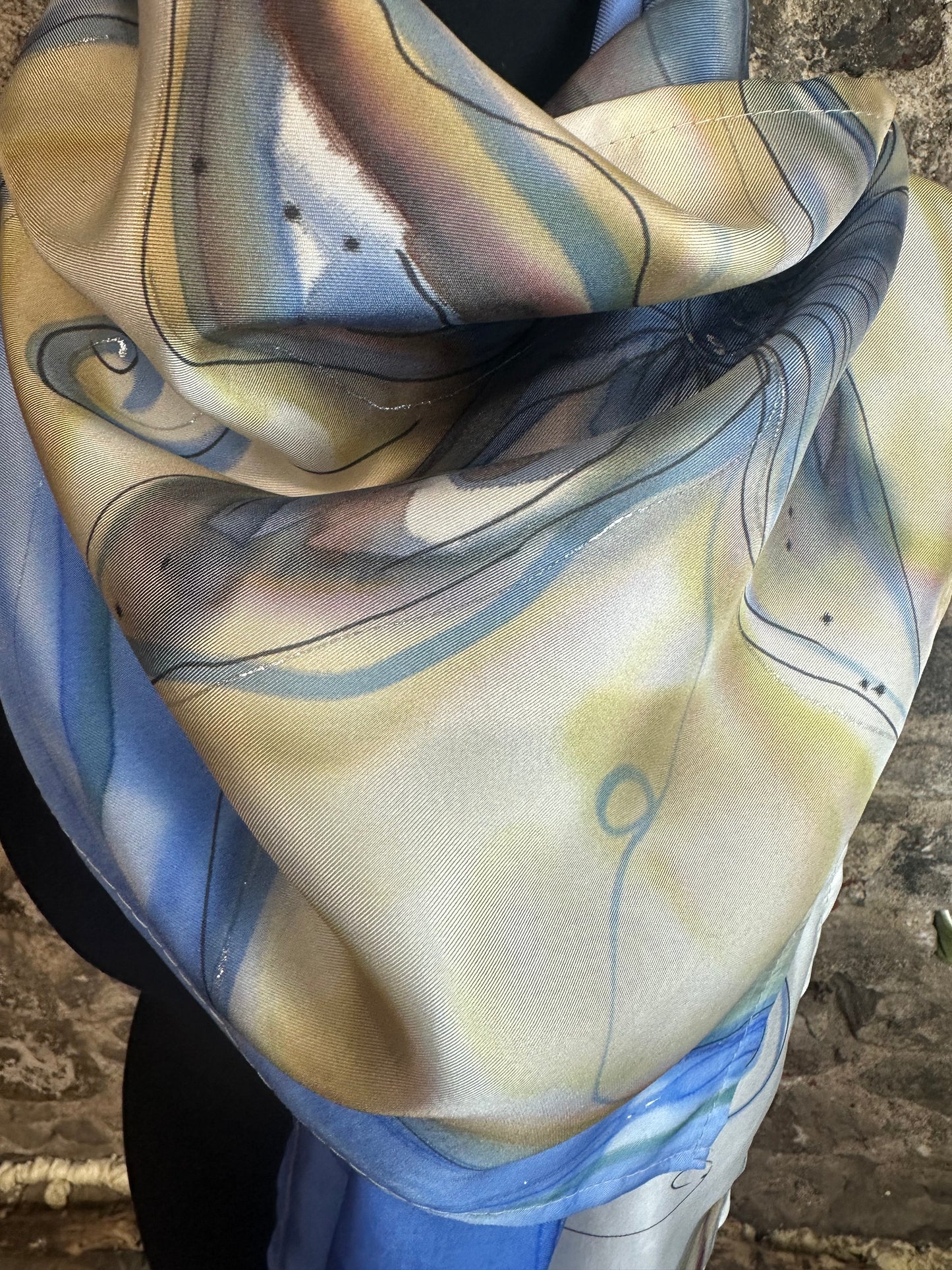 Lorshadesign Handpainted silk scarf
