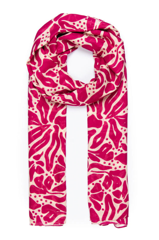 Bordeaux and cream ornate wrap