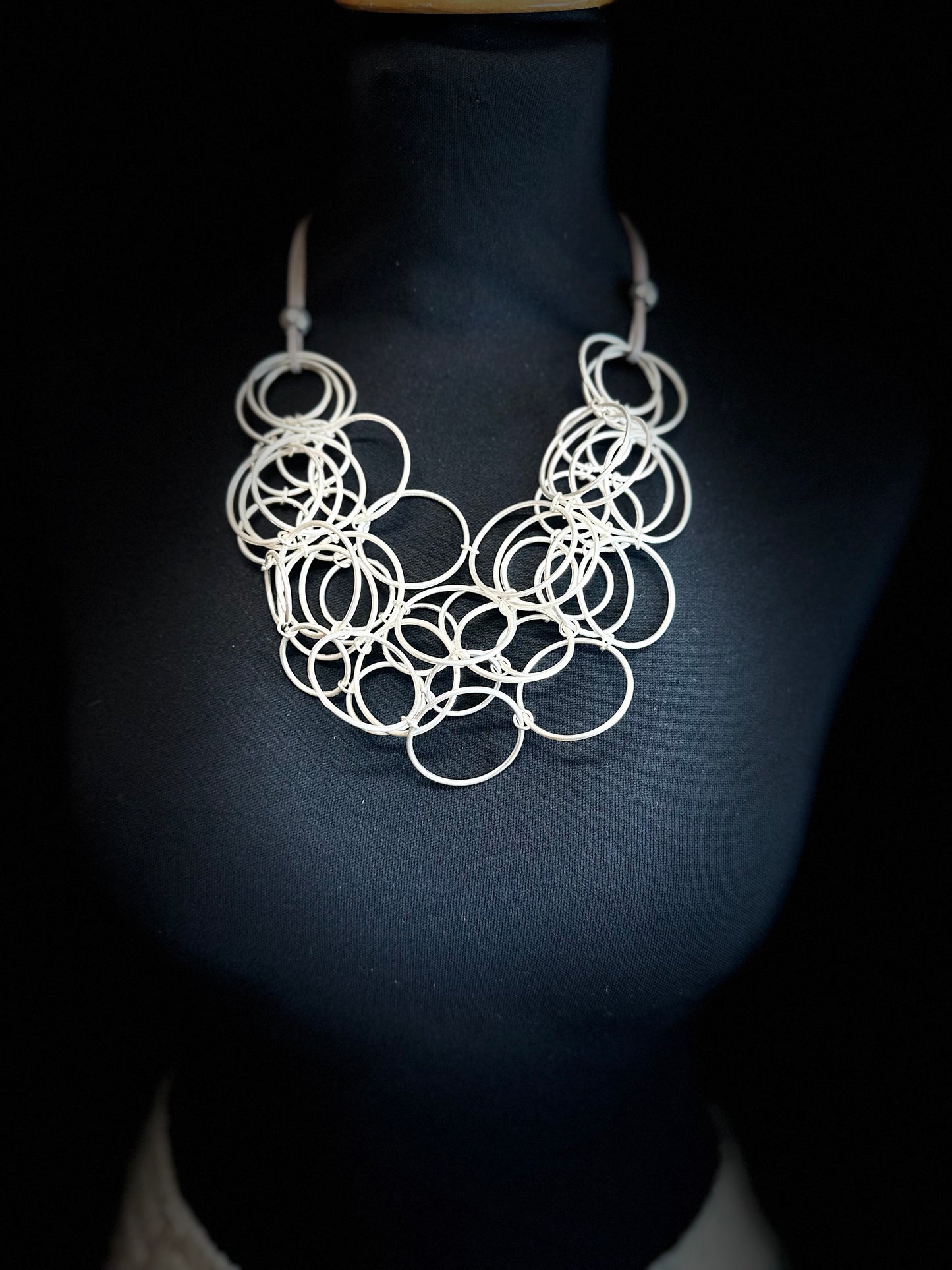 “Jean” sculptural interlinked neckpiece