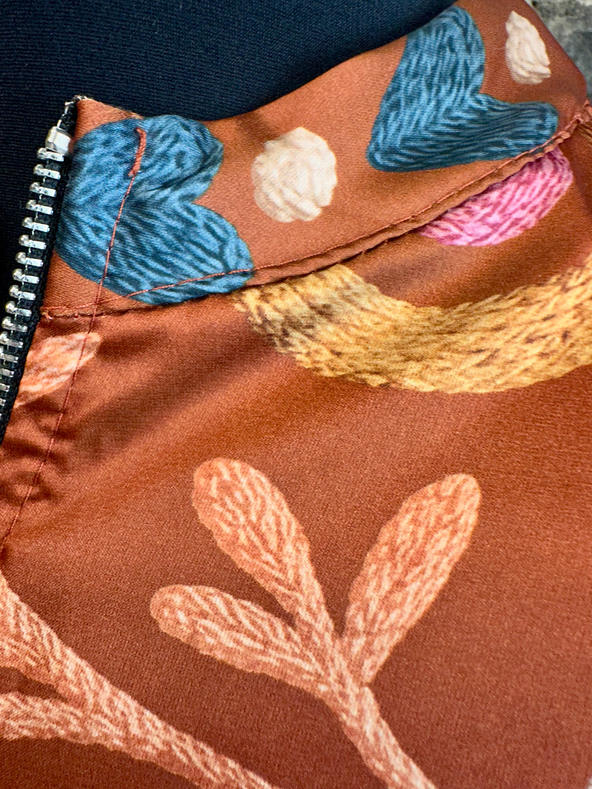 “Ellis “ rust print Italian light weight bomber