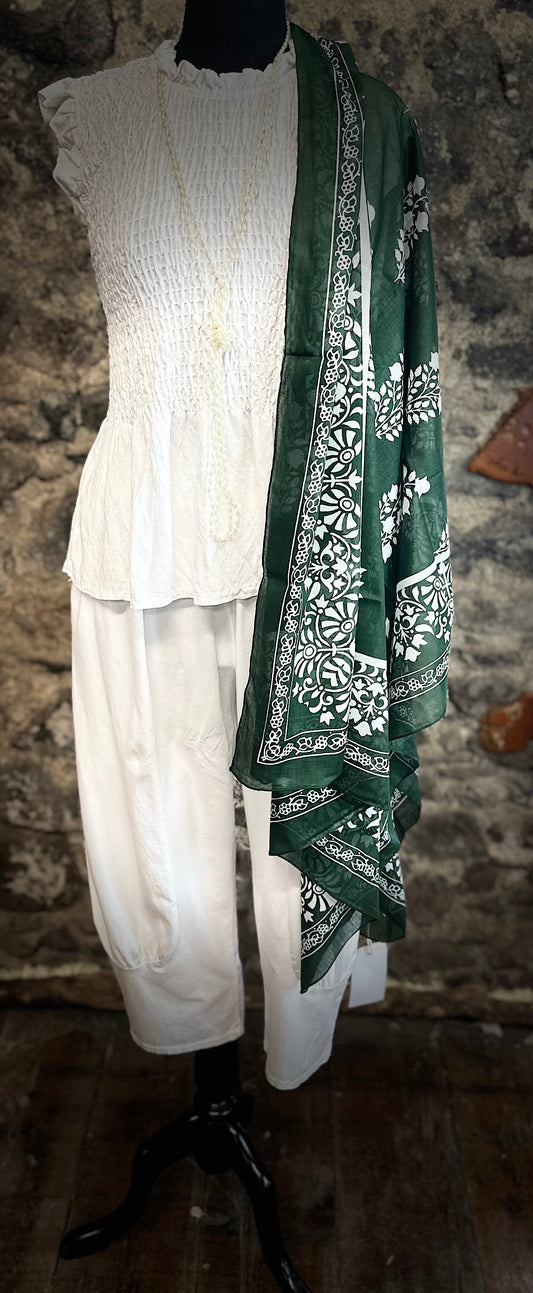 Forest green ornate wrap