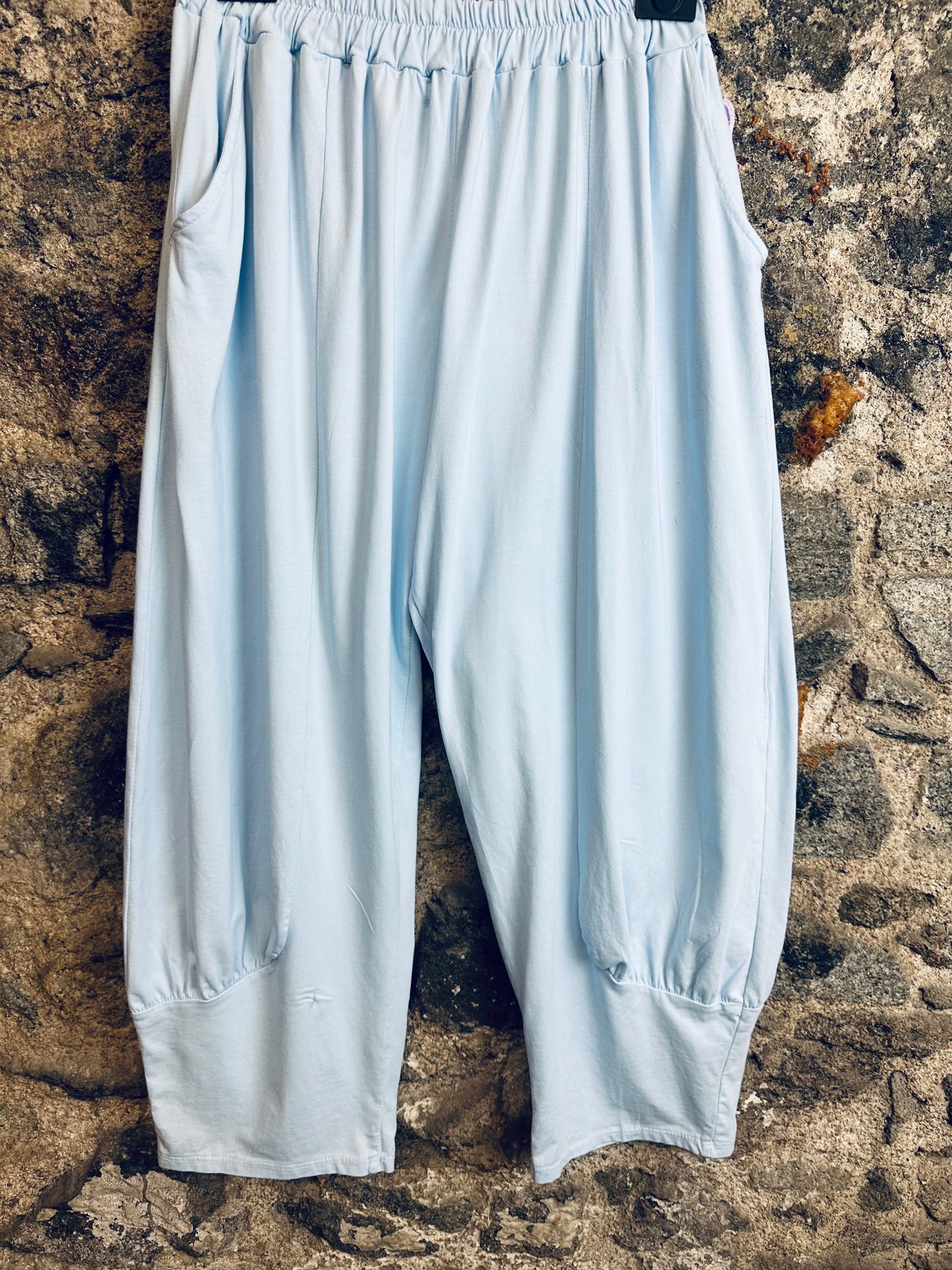 “Derville “ sky blue jersey Italian casual cullottes