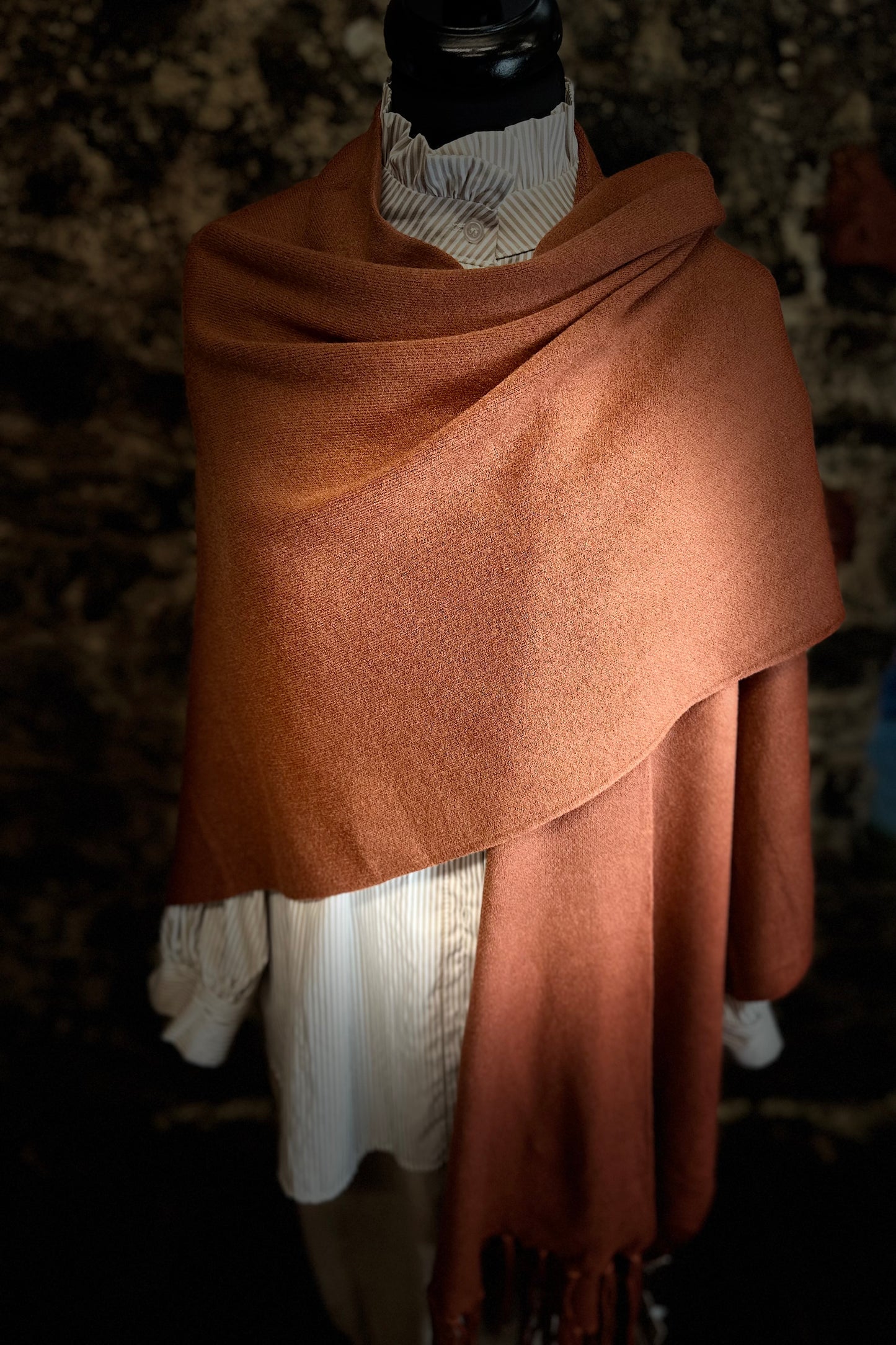 “Chelsea “ country rust cosey loop stole wrap