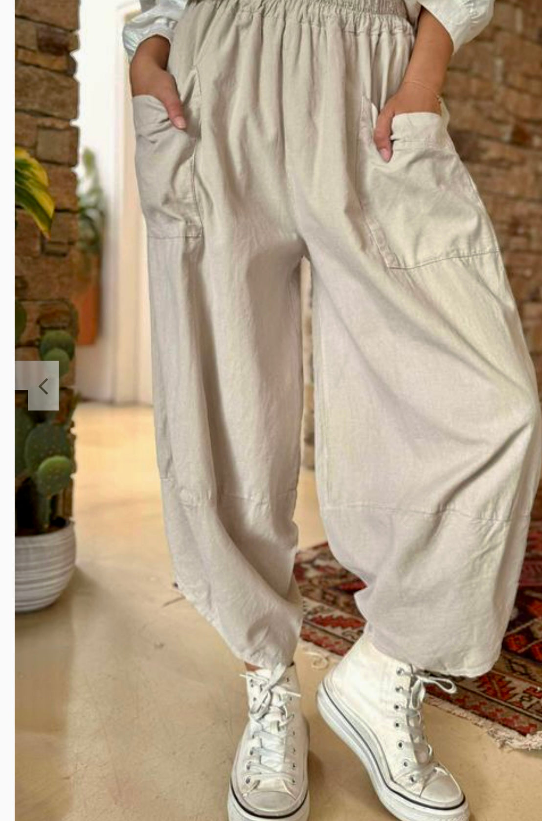 “Toni “ stone needlecord cocoon Italian cullottes