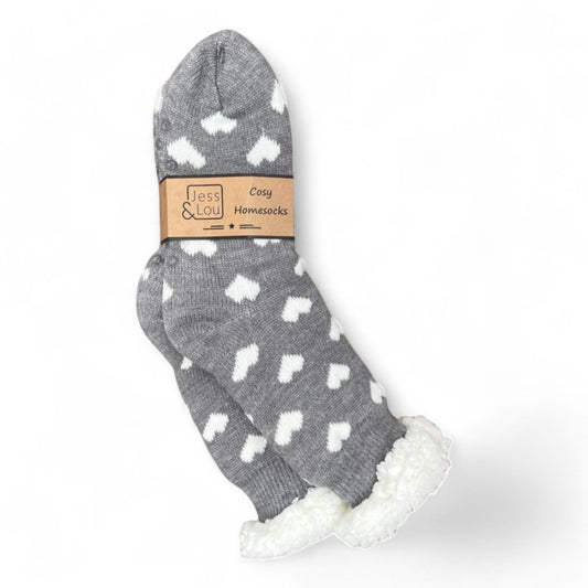 “Cosey “ long fur lined slipper socks