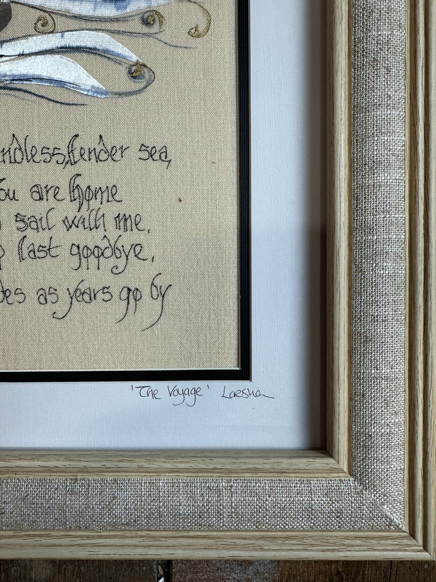 The voyage …love is an endless, tender sea …