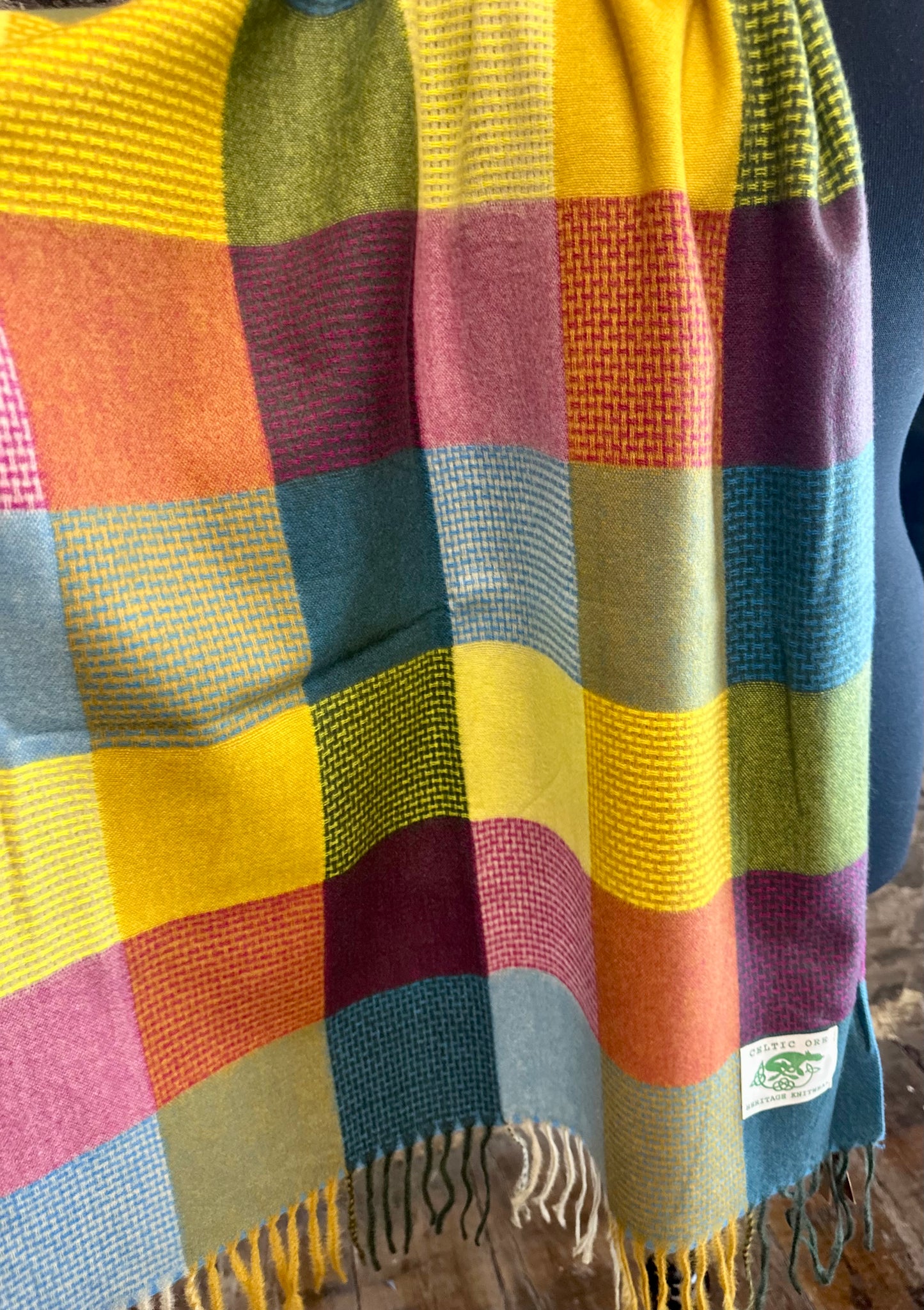 Irish design super rainbow patchwork  soft large wrap
