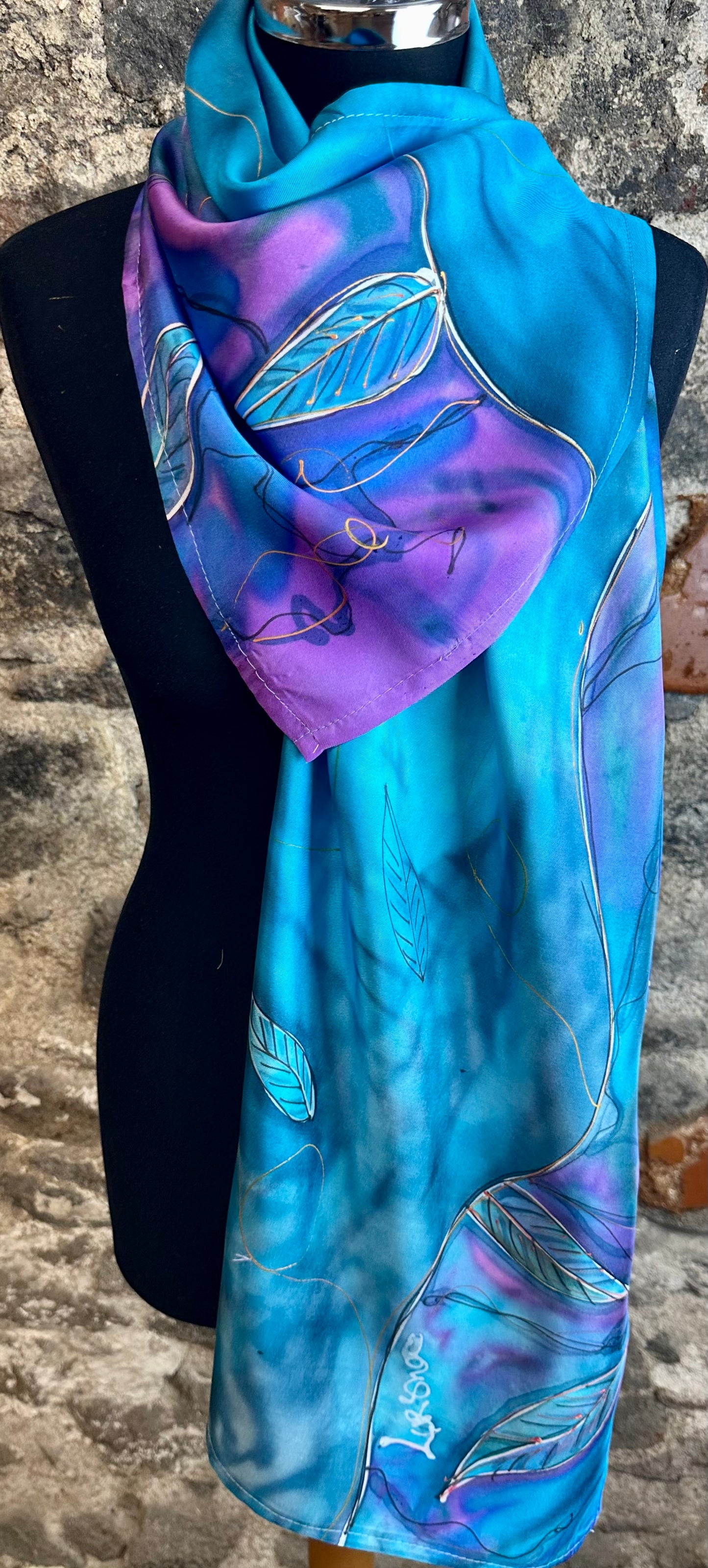 Lorshadesign Handpainted silk scarfs
