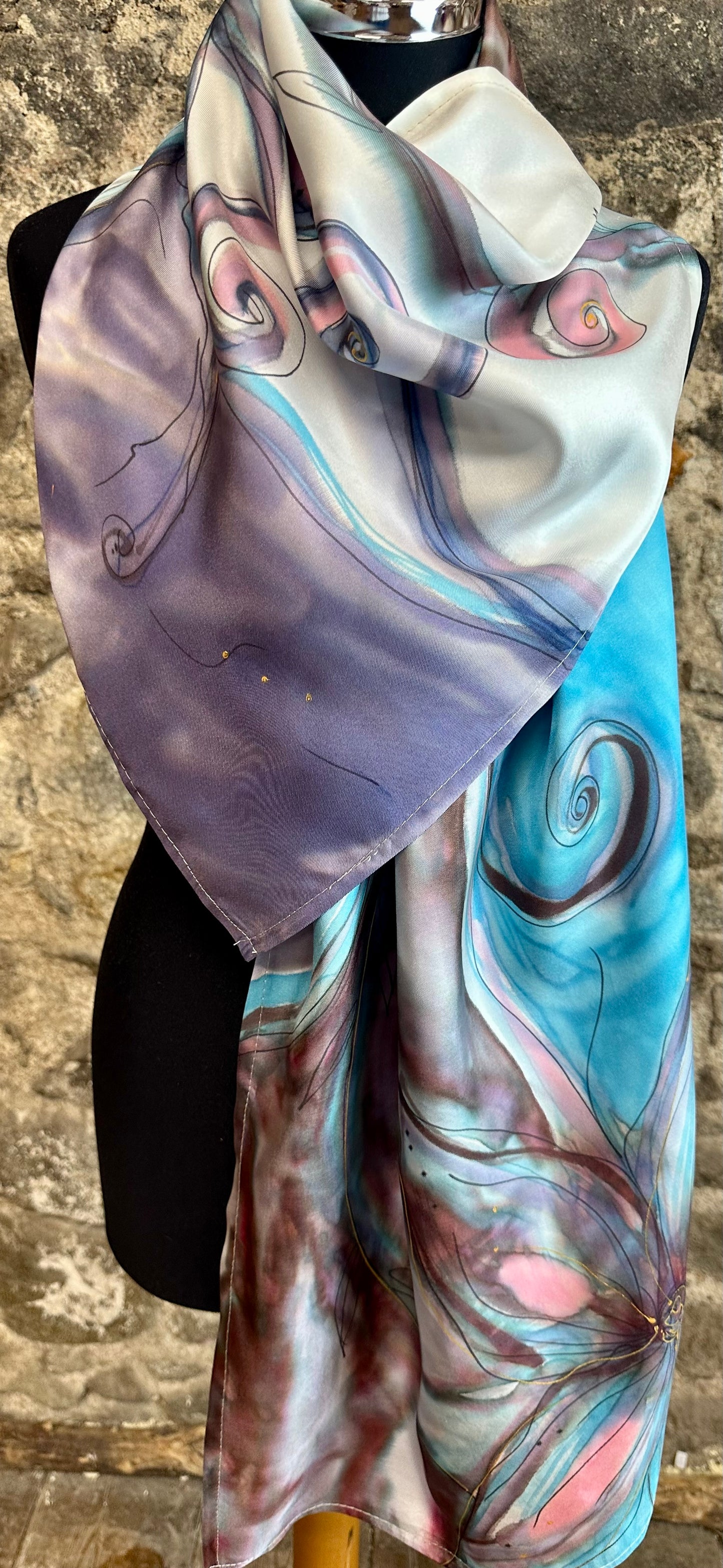 Lorshadesign Handpainted silk scarf collection