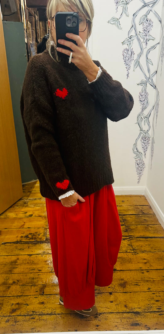 “Evie  “ chocolate Italian knit ♥️jumper