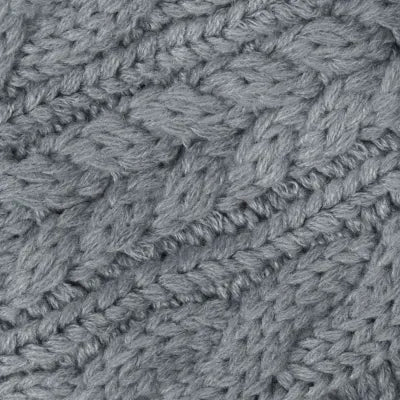 Aran knit loop scarf slate grey perfect for him or her
