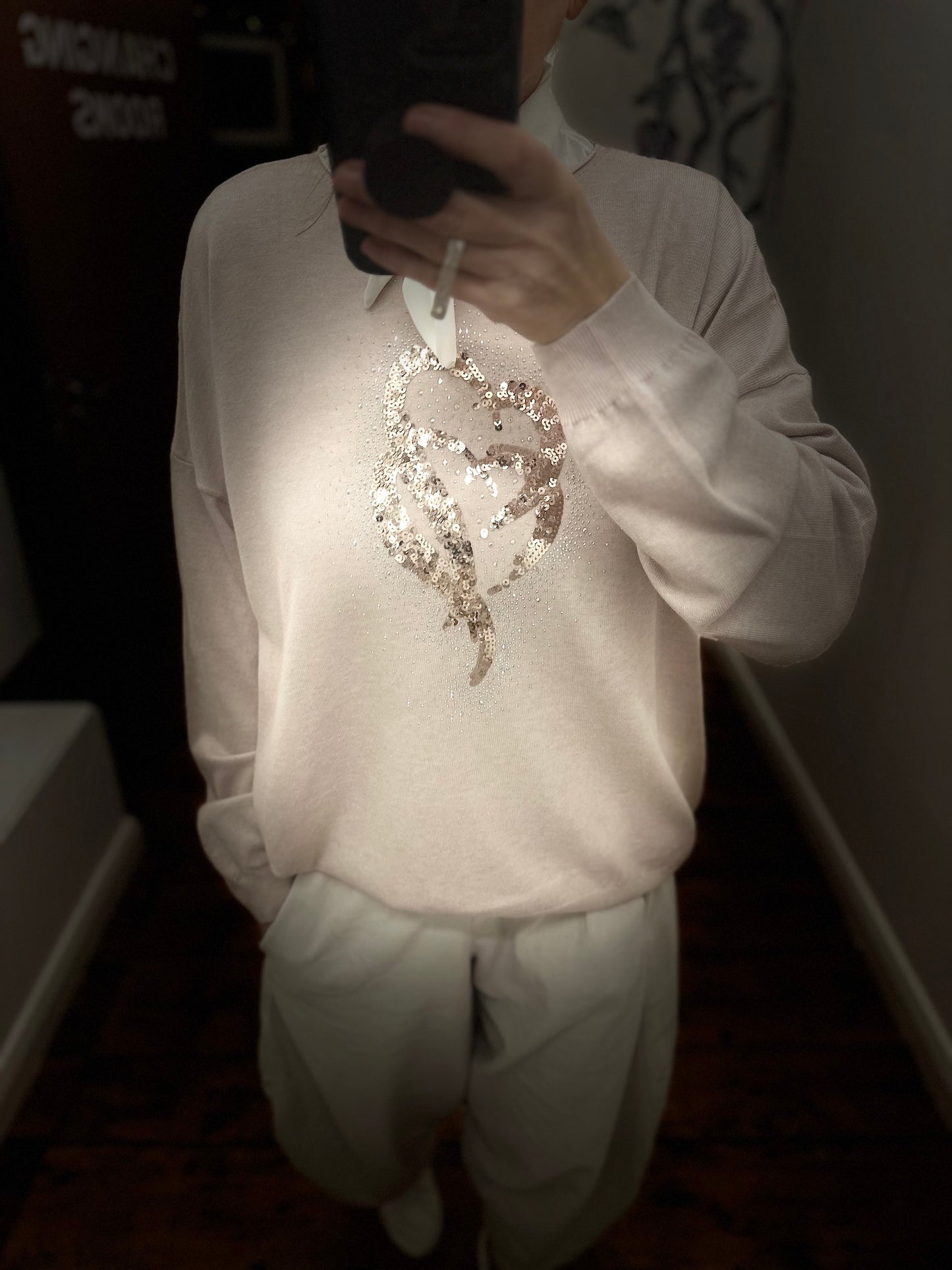 “Sara “ heart sequin jumper