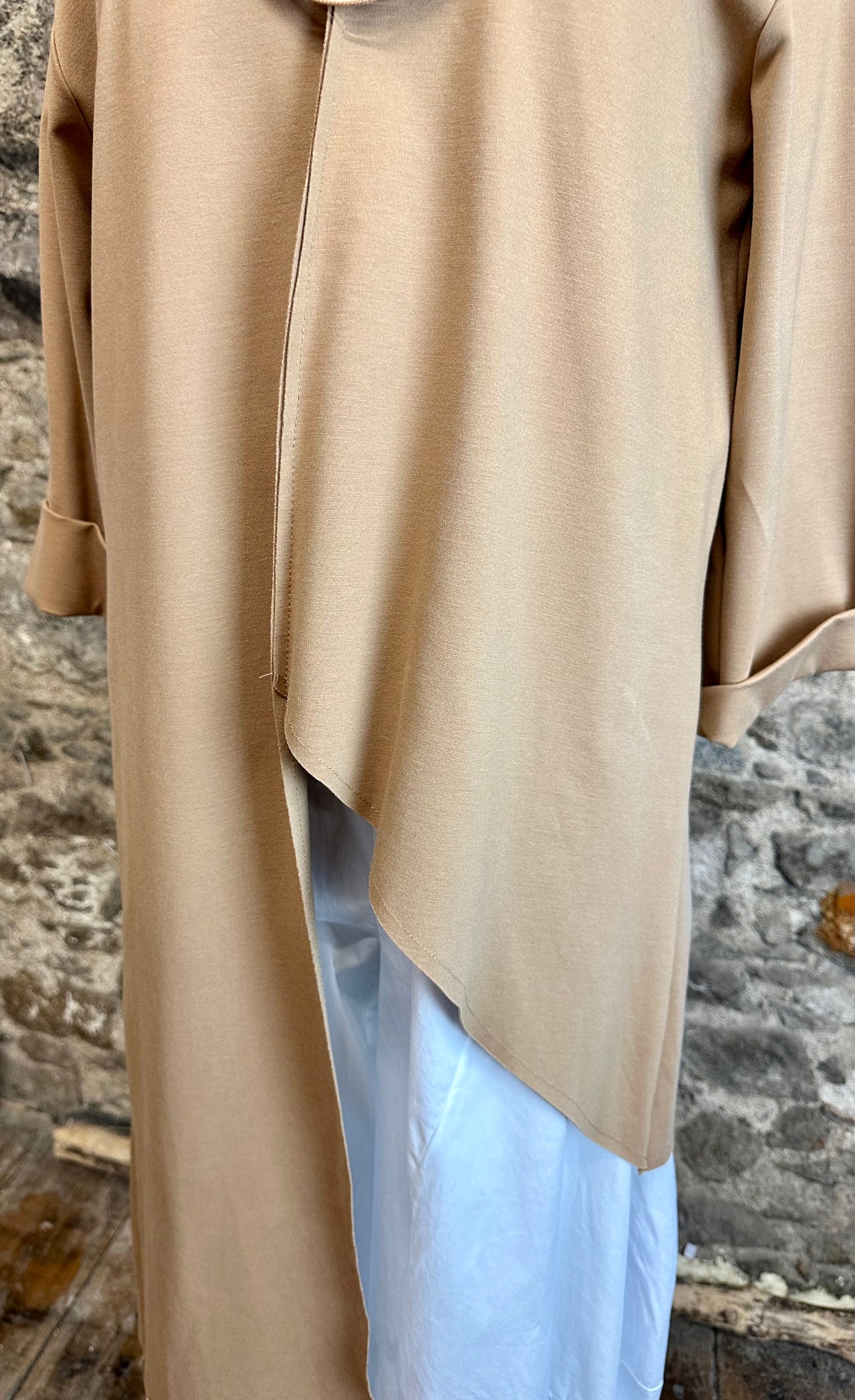“Mayla  “ caramel asymmetrical Italian tunic