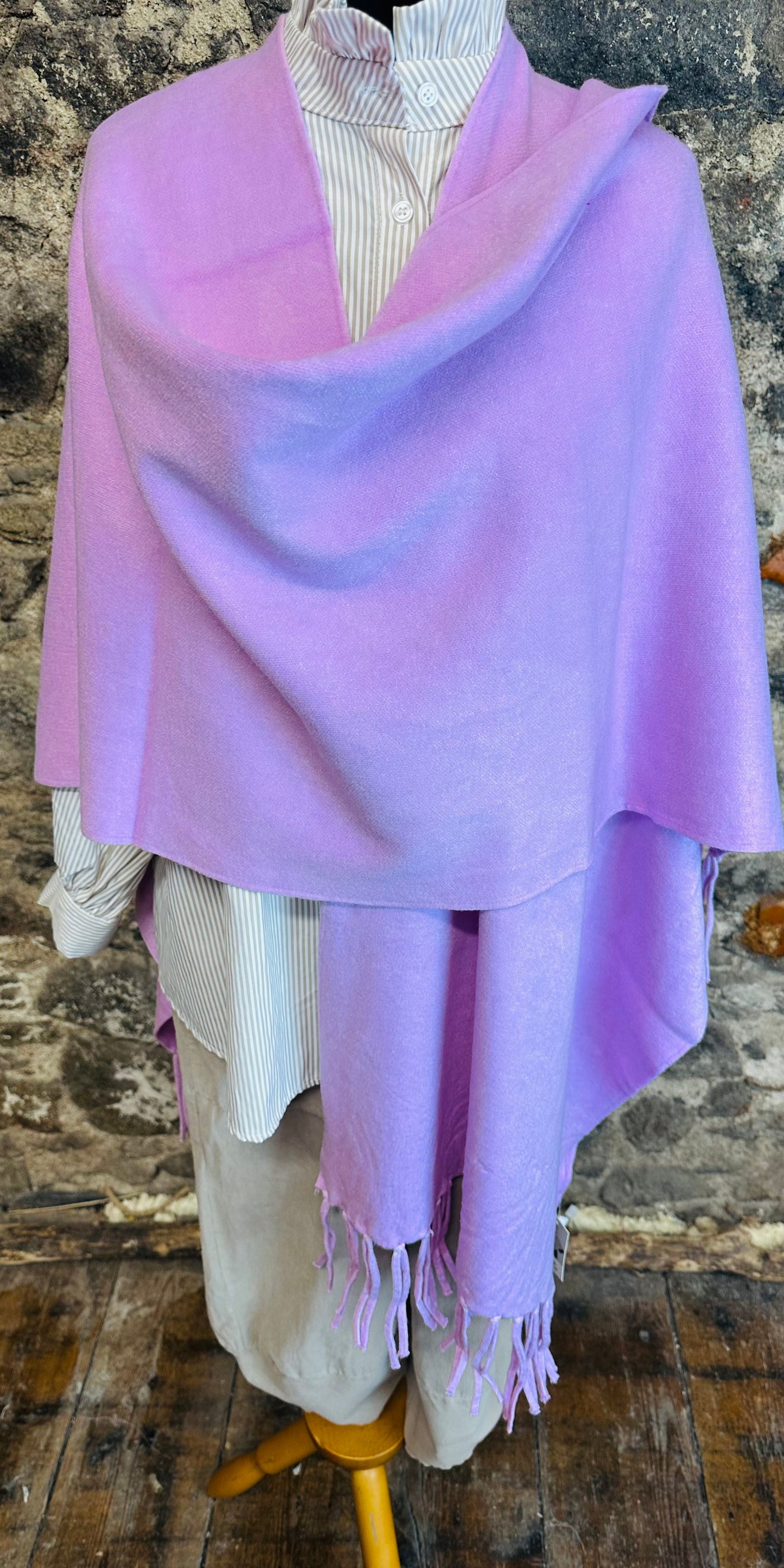 “Chelsea “ soft fine knit loop stole hyacinth