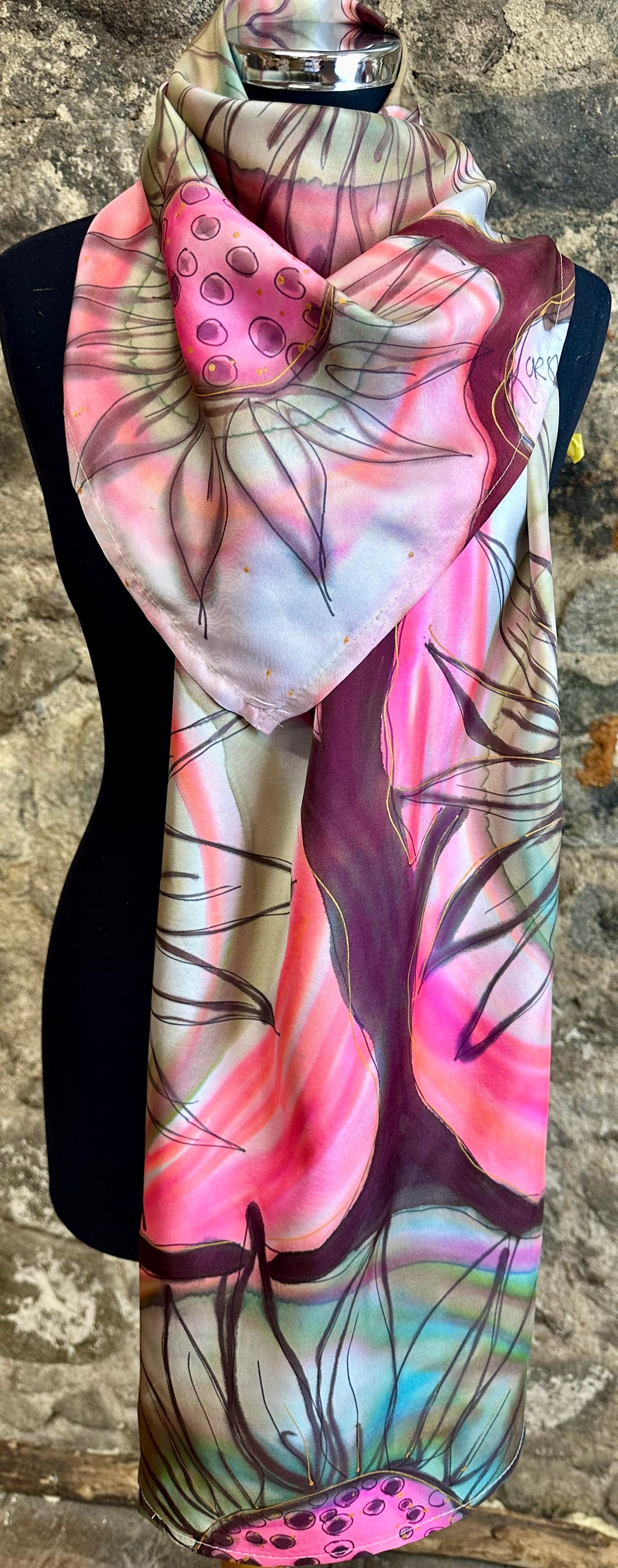 Lorshadesign Handpainted silk scarf collection