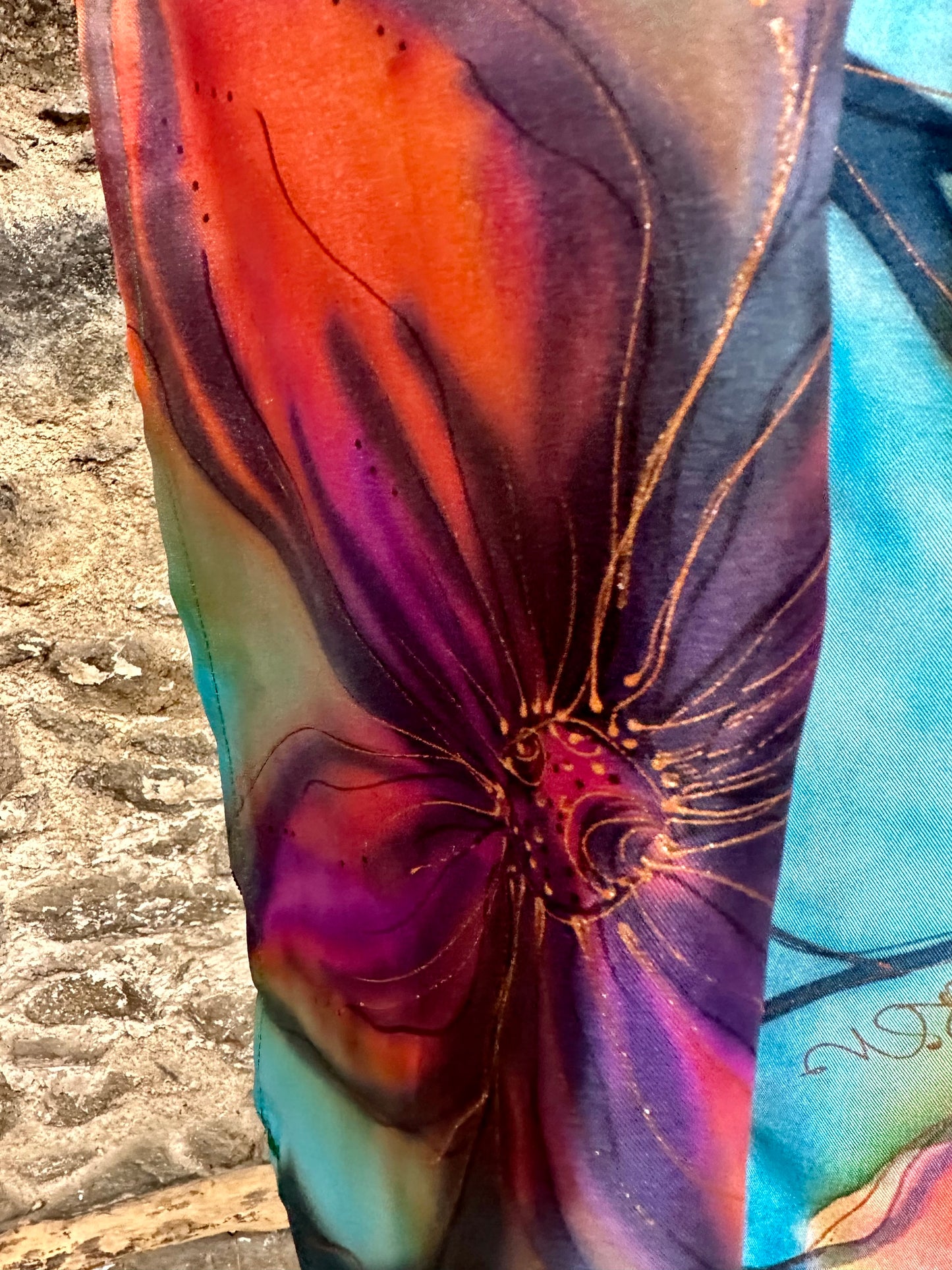 Lorshadesign Handpainted silk scarf