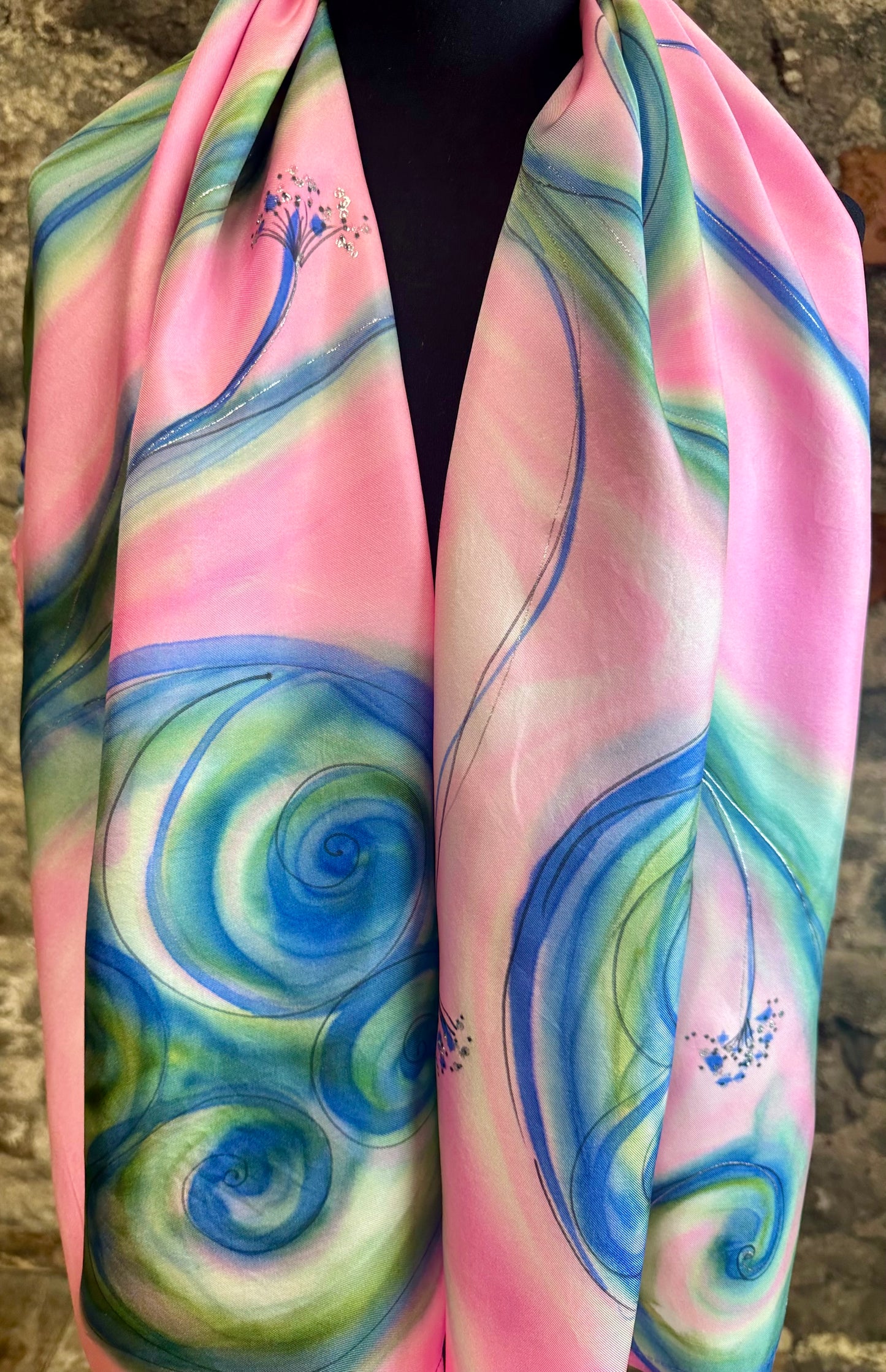 Lorshadesign Handpainted silk scarfs