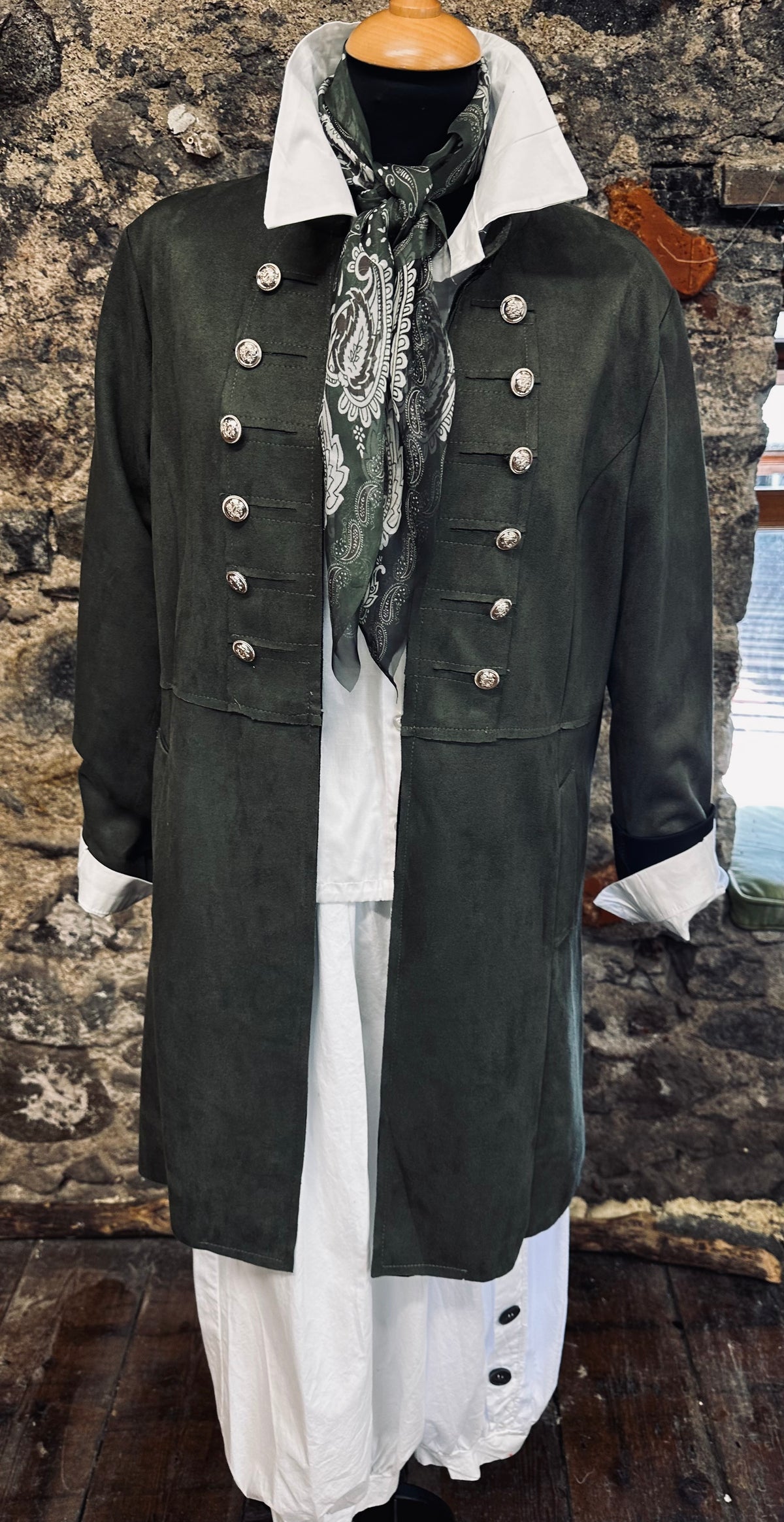 “Freida “ forest green faux suede jacket