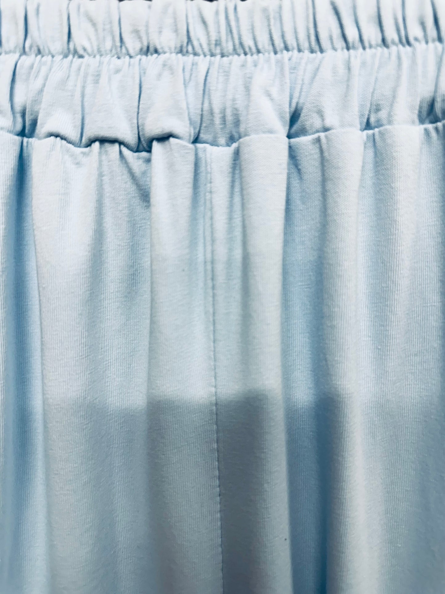 “Derville “ sky blue jersey Italian casual cullottes