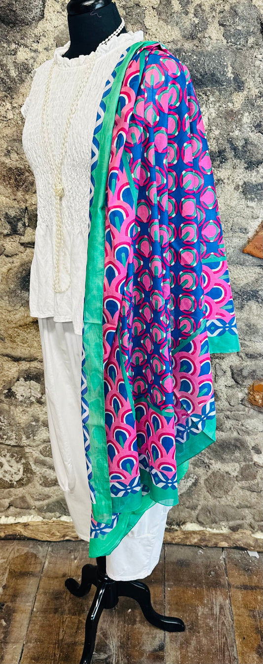 Peacock vibrant abstract wrap