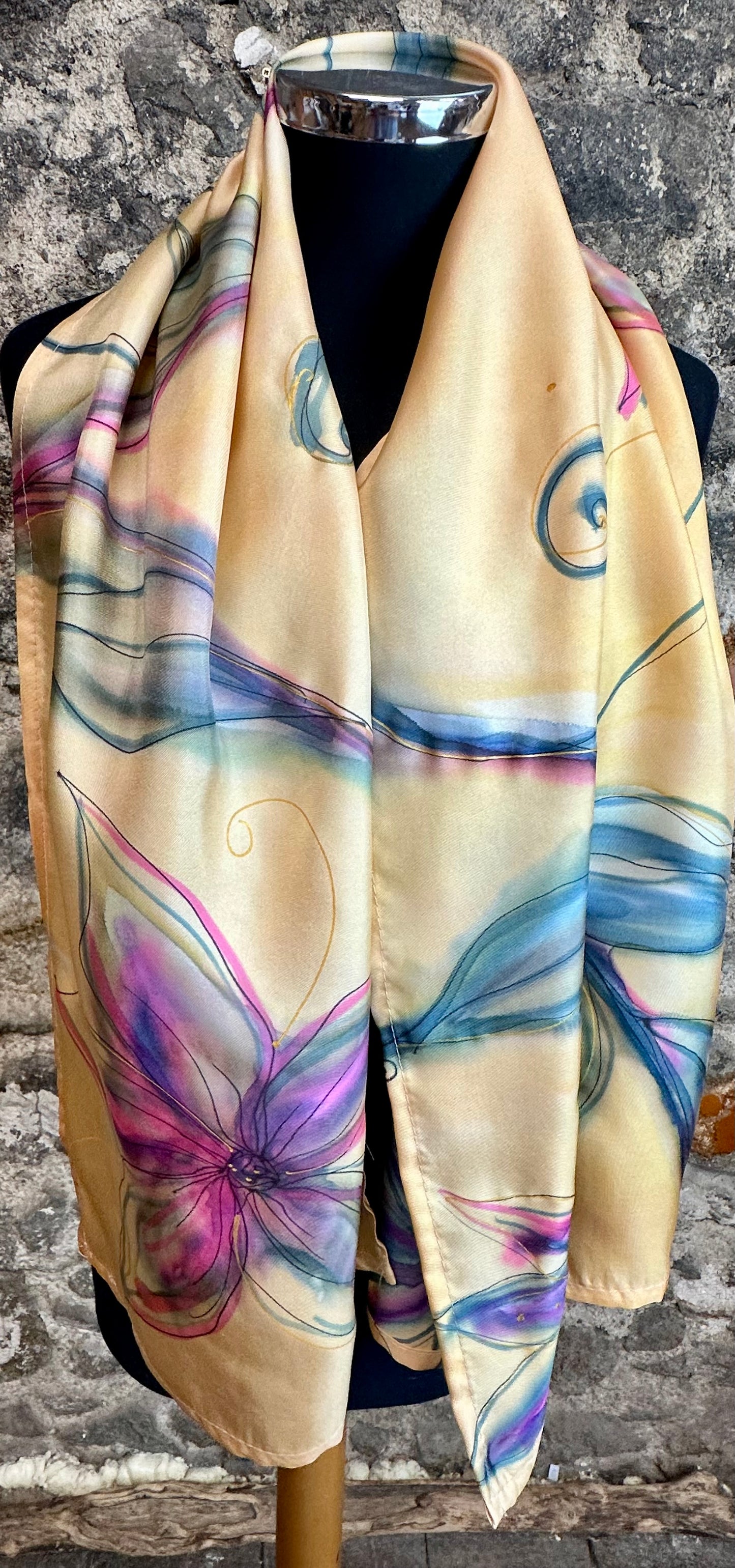 Lorsha Handpainted silk scarfs