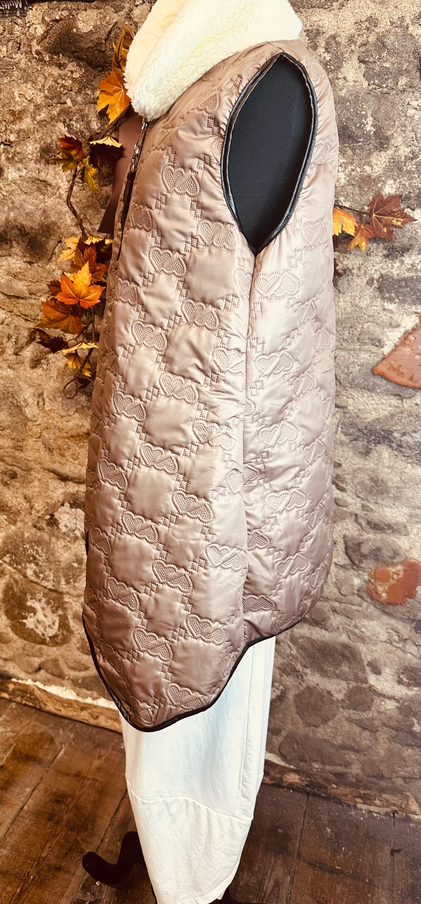 “Jennie “ Italian dove tail gilet mocha