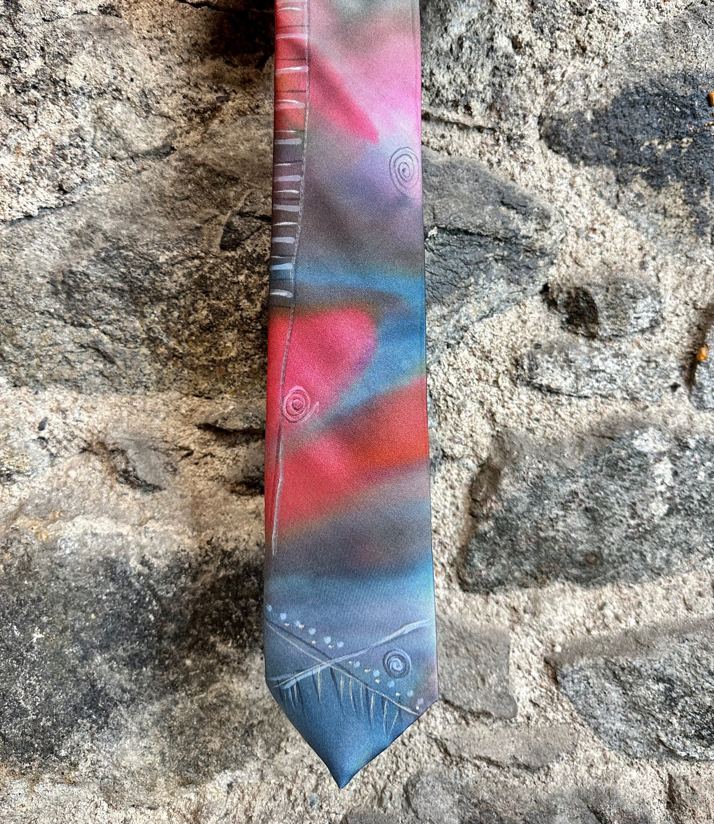 Lorshadesign Handpainted silk tie