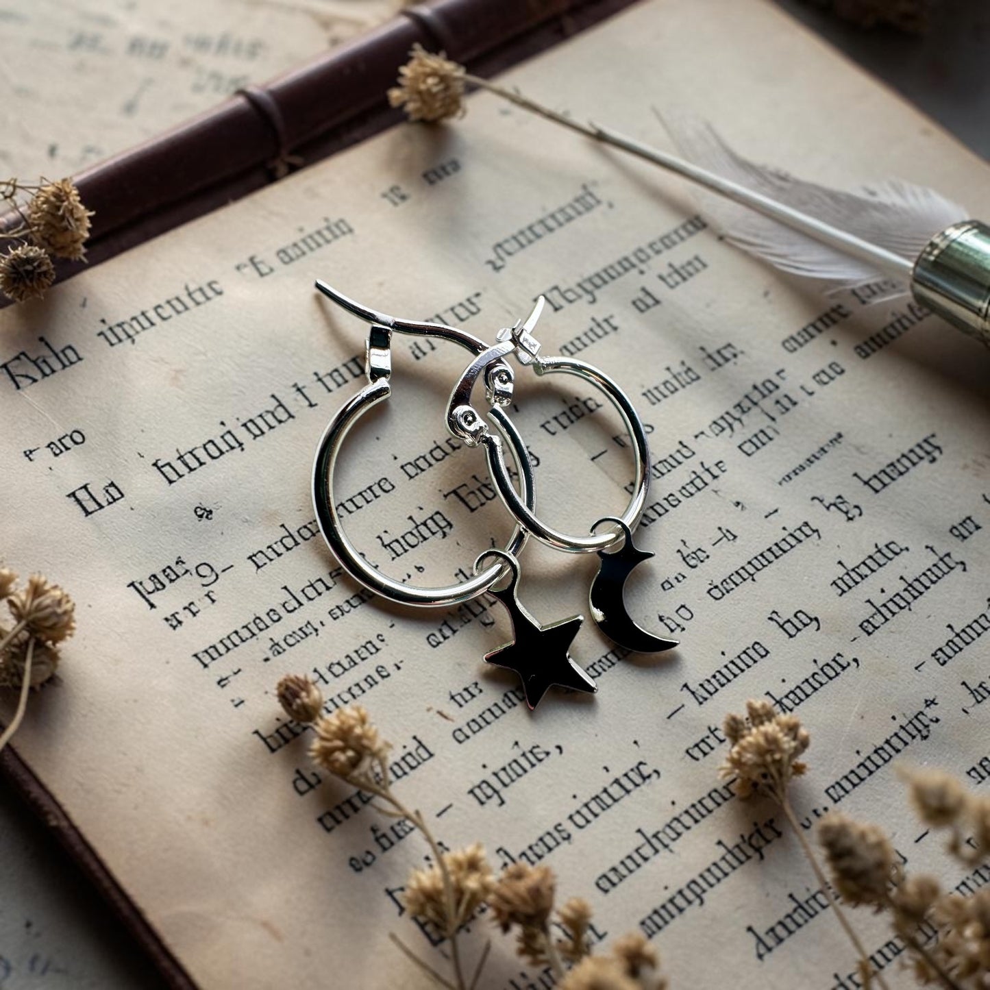 Star and moon earring set gift boxed