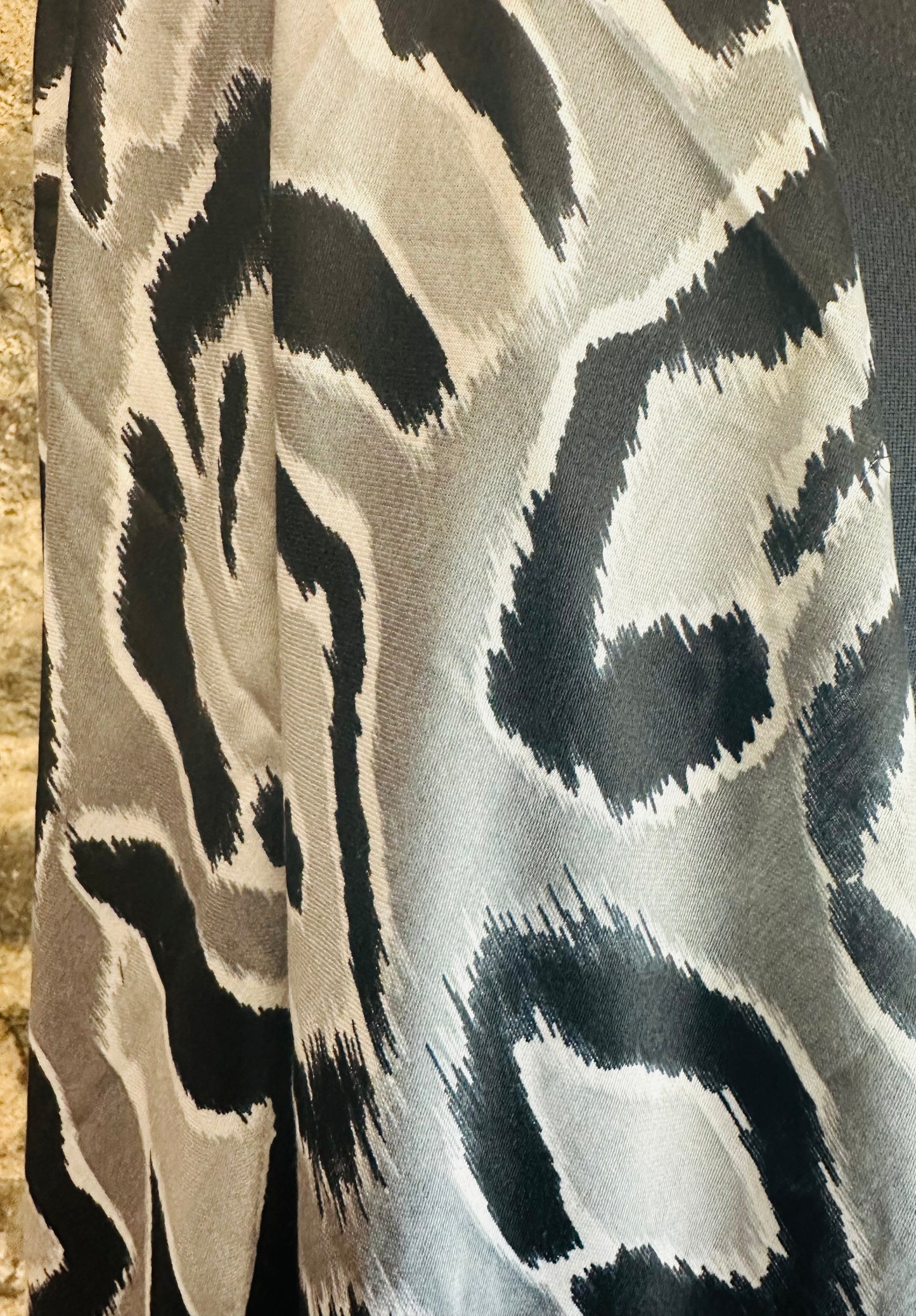 Charcoal and ebony abstract animal large wrap