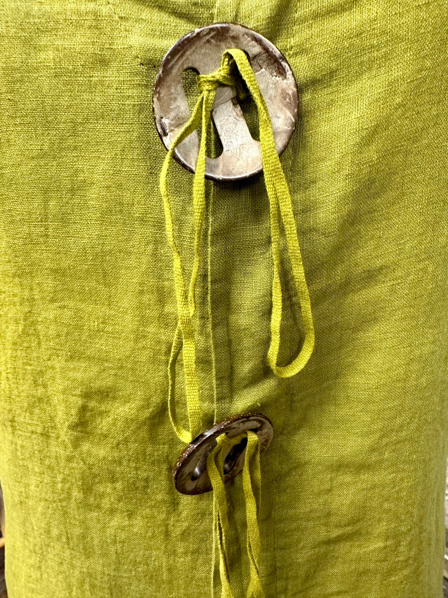 “Katrina “pistachio Italian linen hi lo tunic