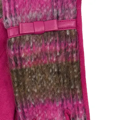 Cerise heritage plaid gift boxed gloves