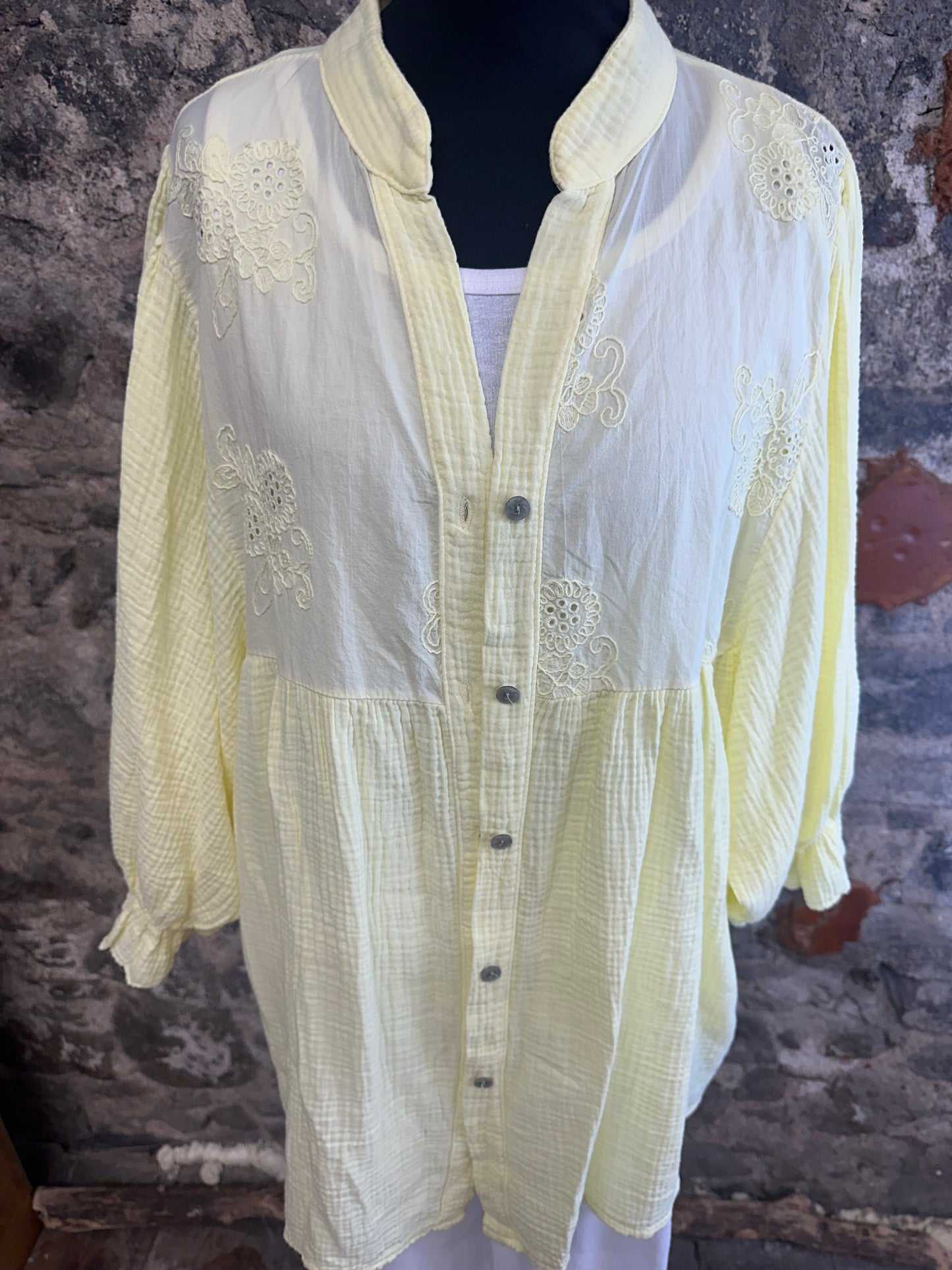 “Harriet “ lemon Italian tunic